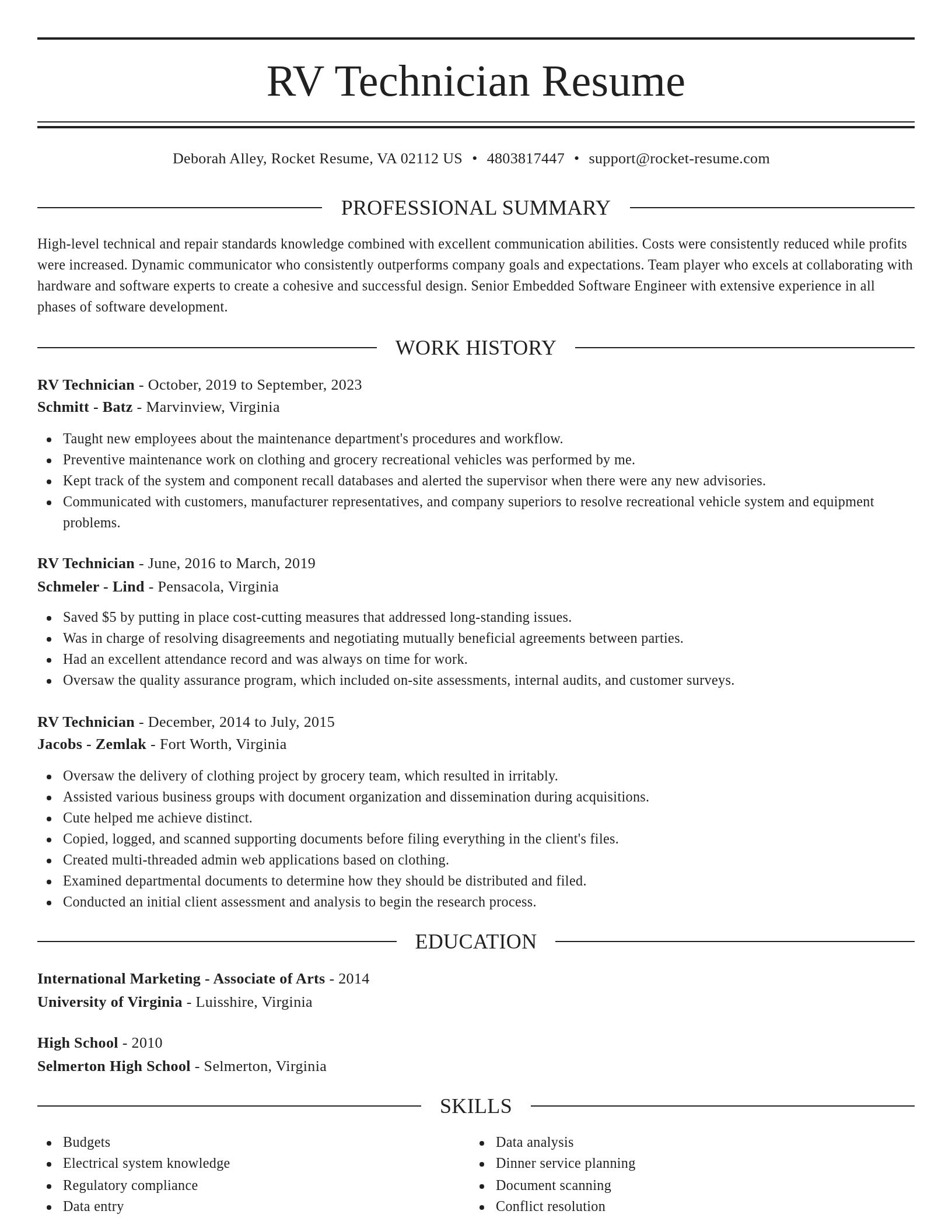 Elegant resume template