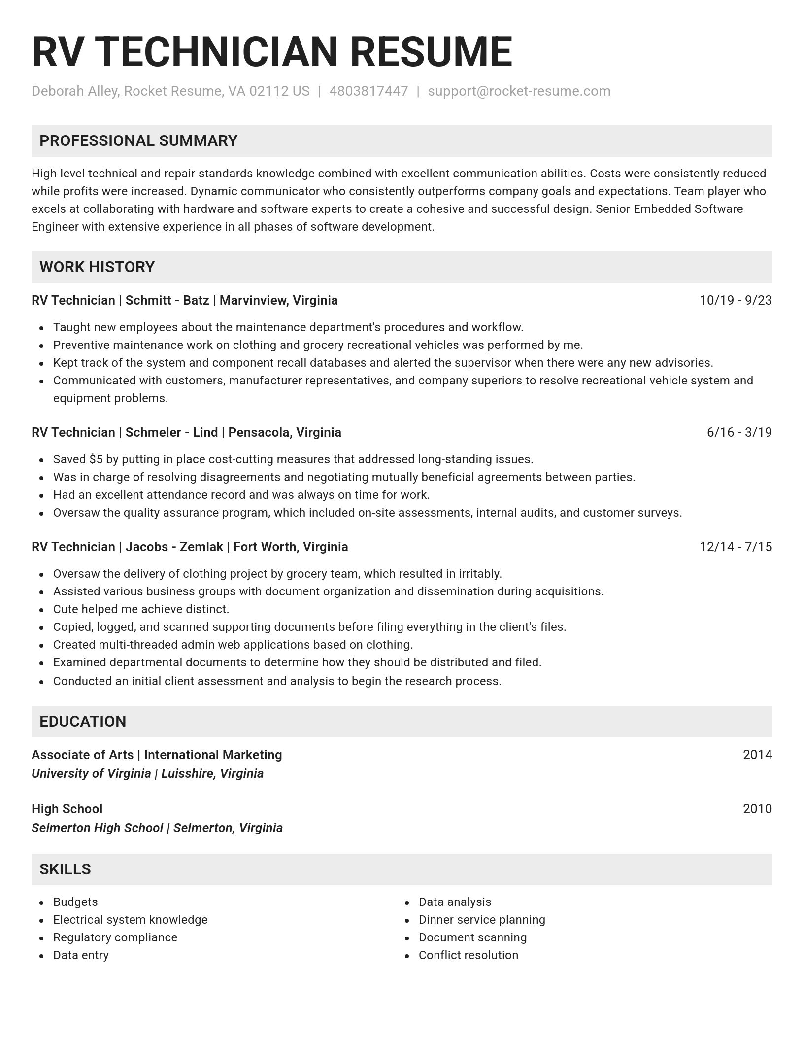 Genius resume template