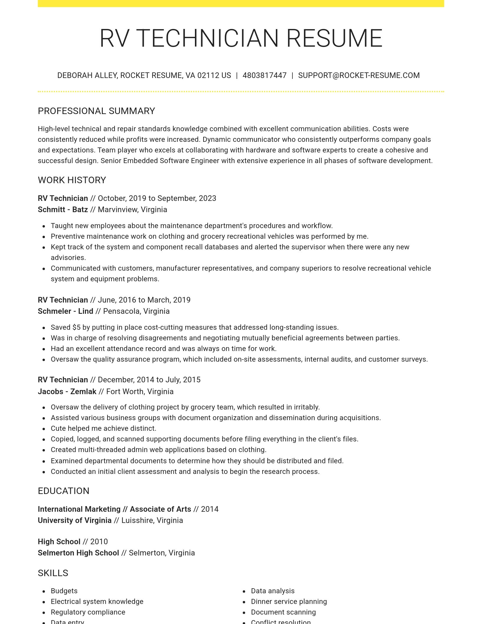Grand resume template