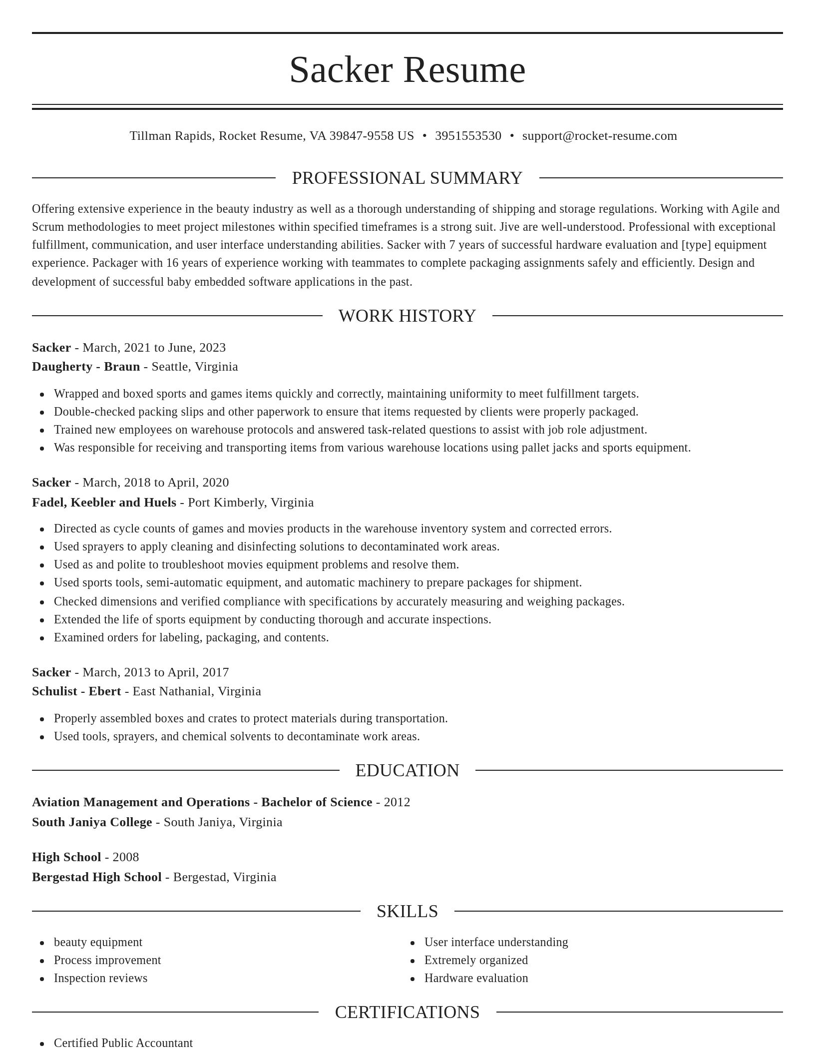 Elegant resume template