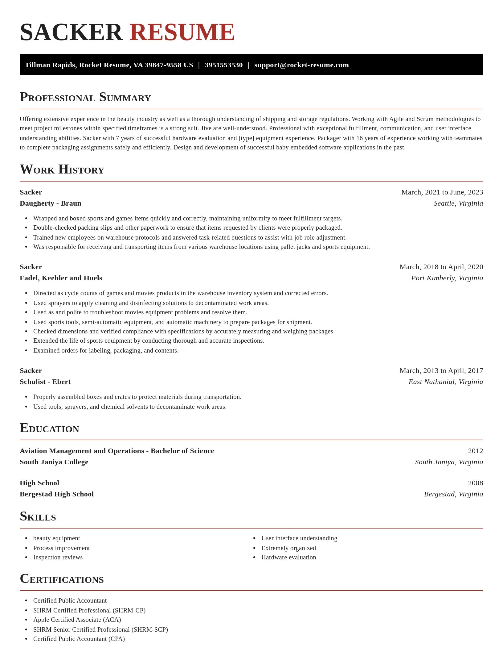 Exquisite resume template