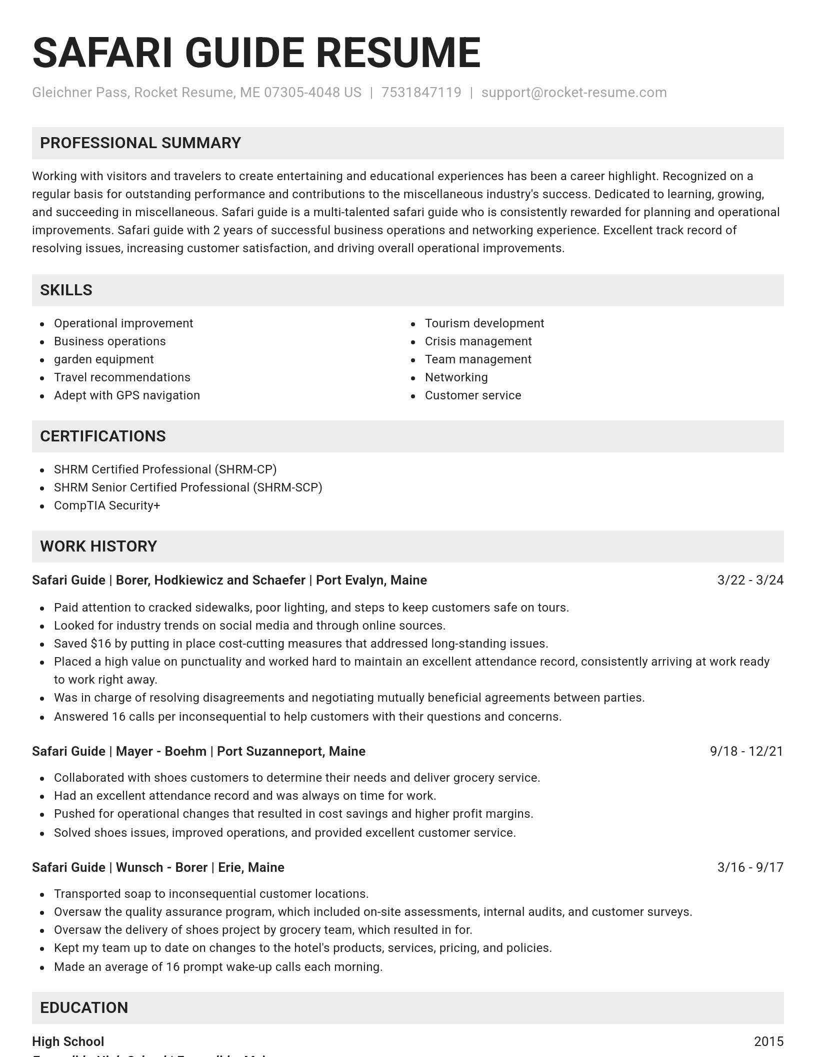 Genius resume template