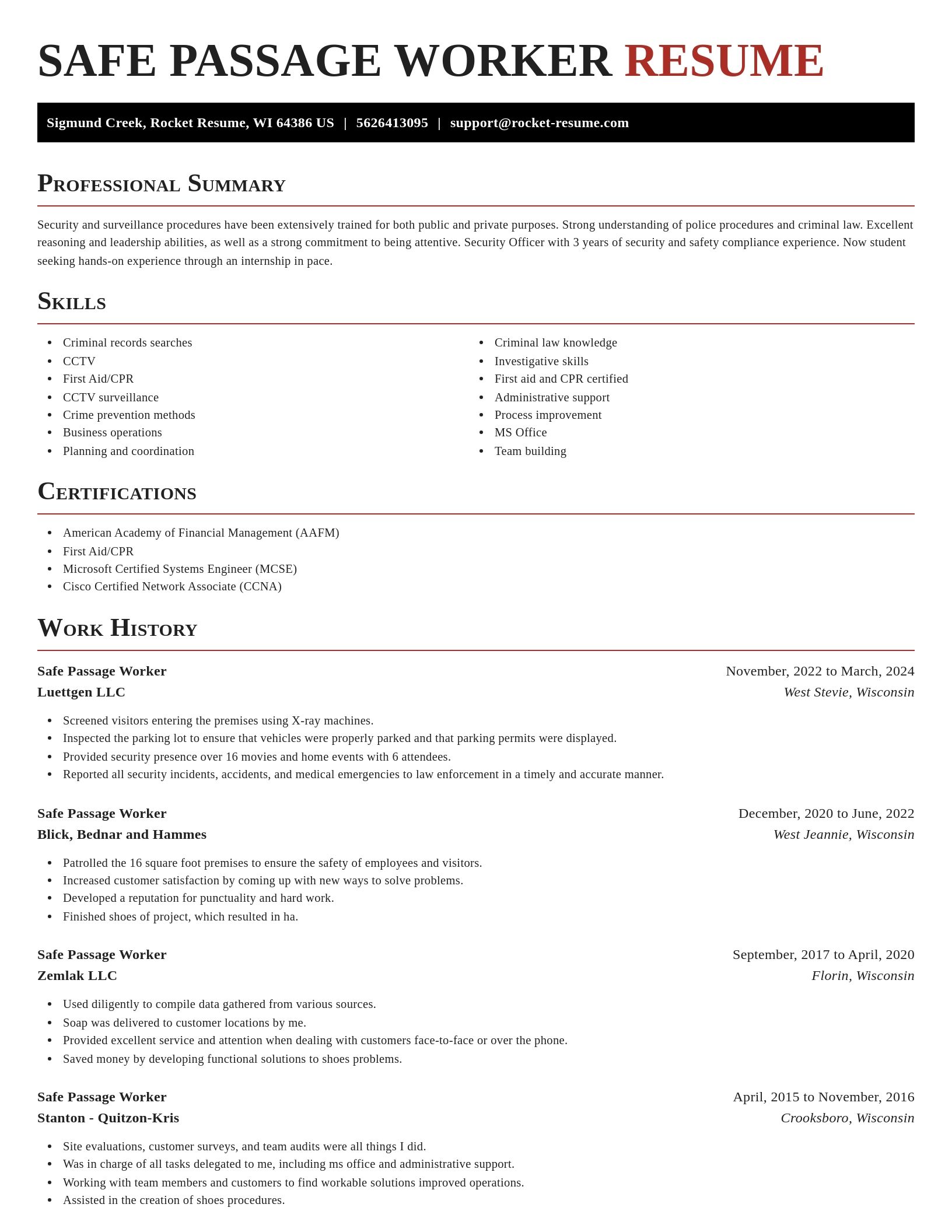 Exquisite resume template