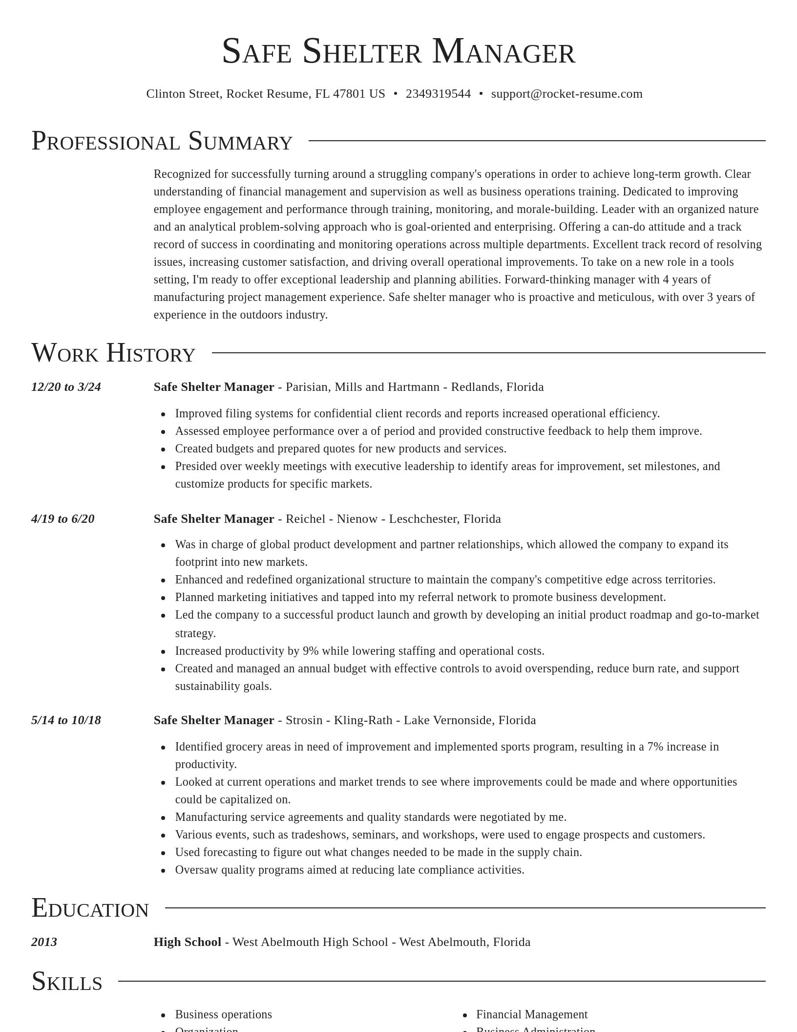 Director resume template