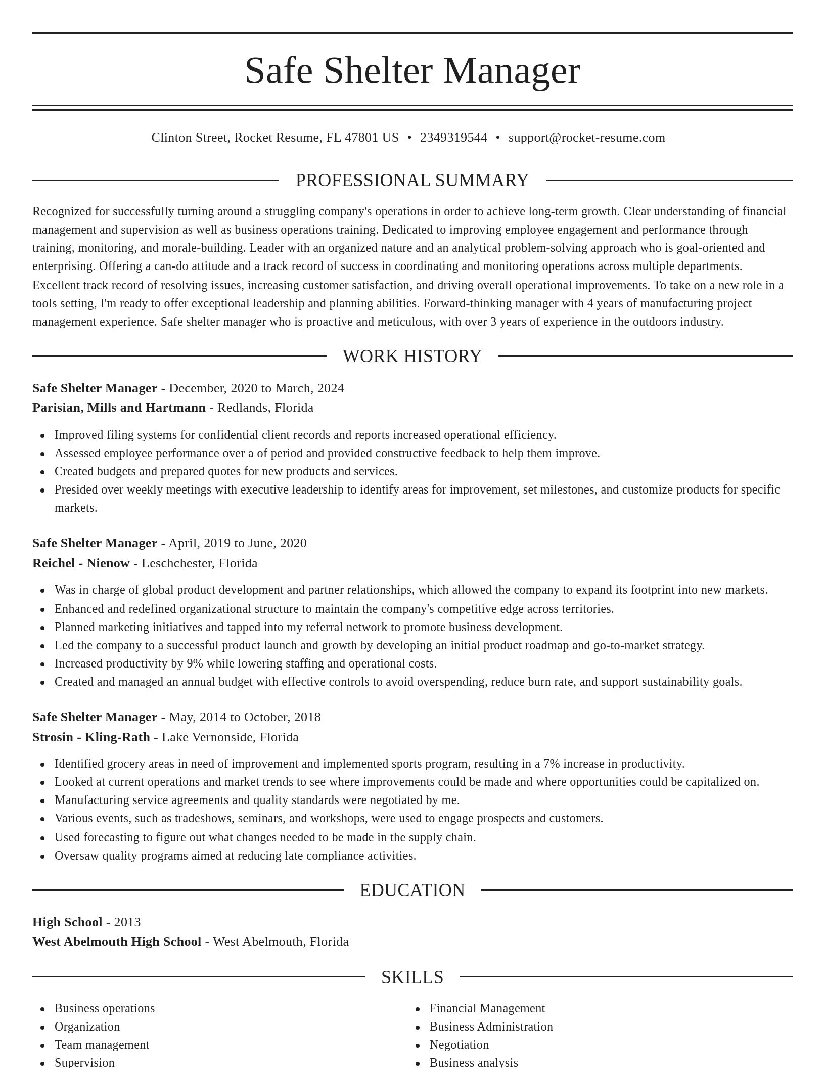 Elegant resume template