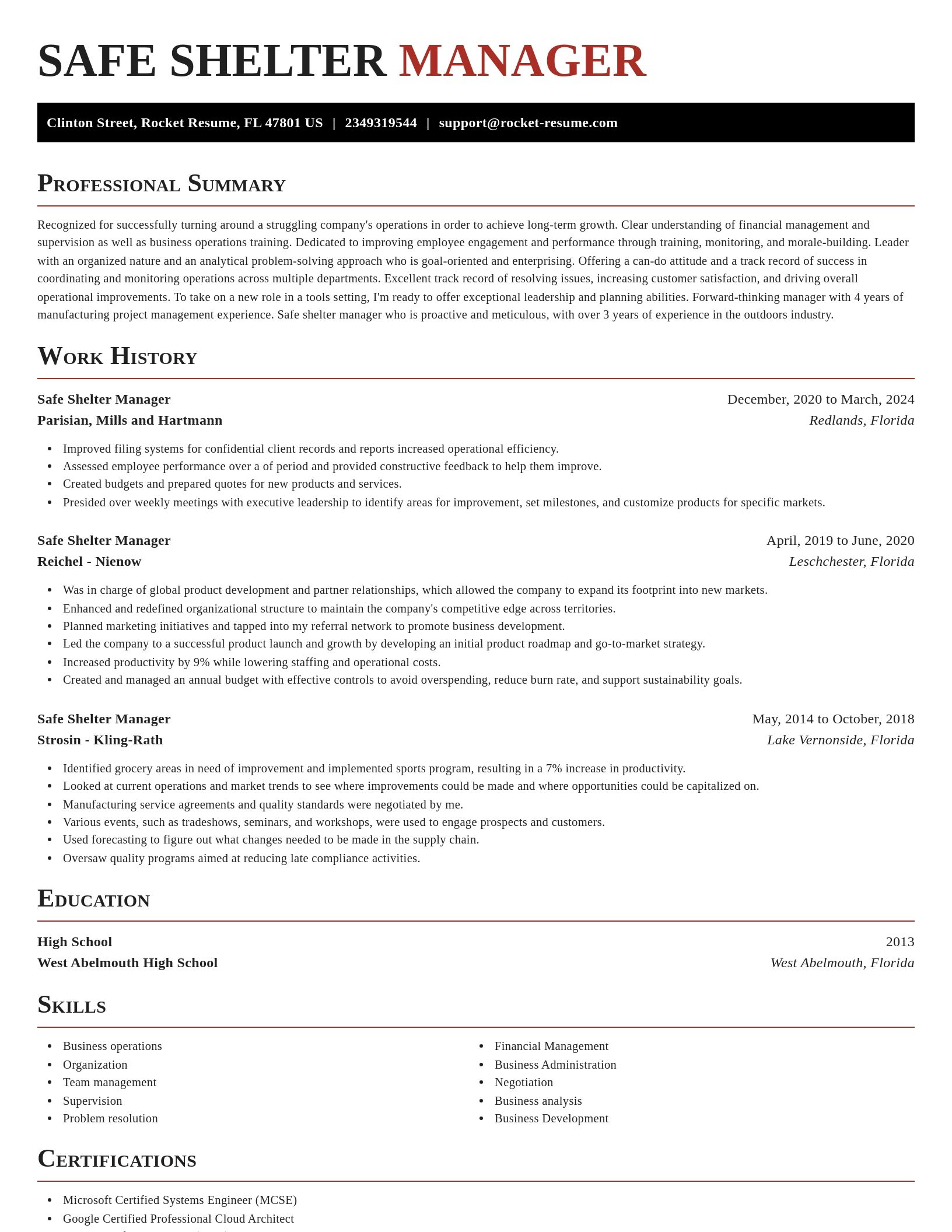 Exquisite resume template