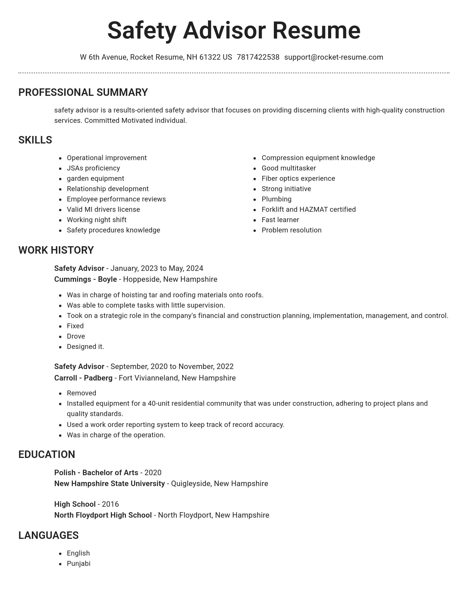 Brilliant resume template