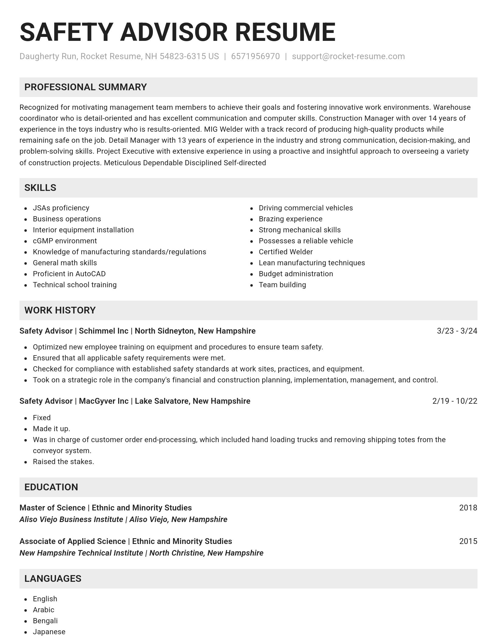 Genius resume template