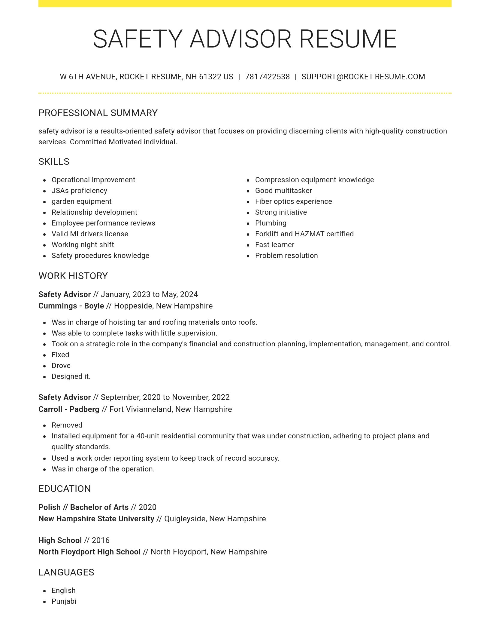 Grand resume template