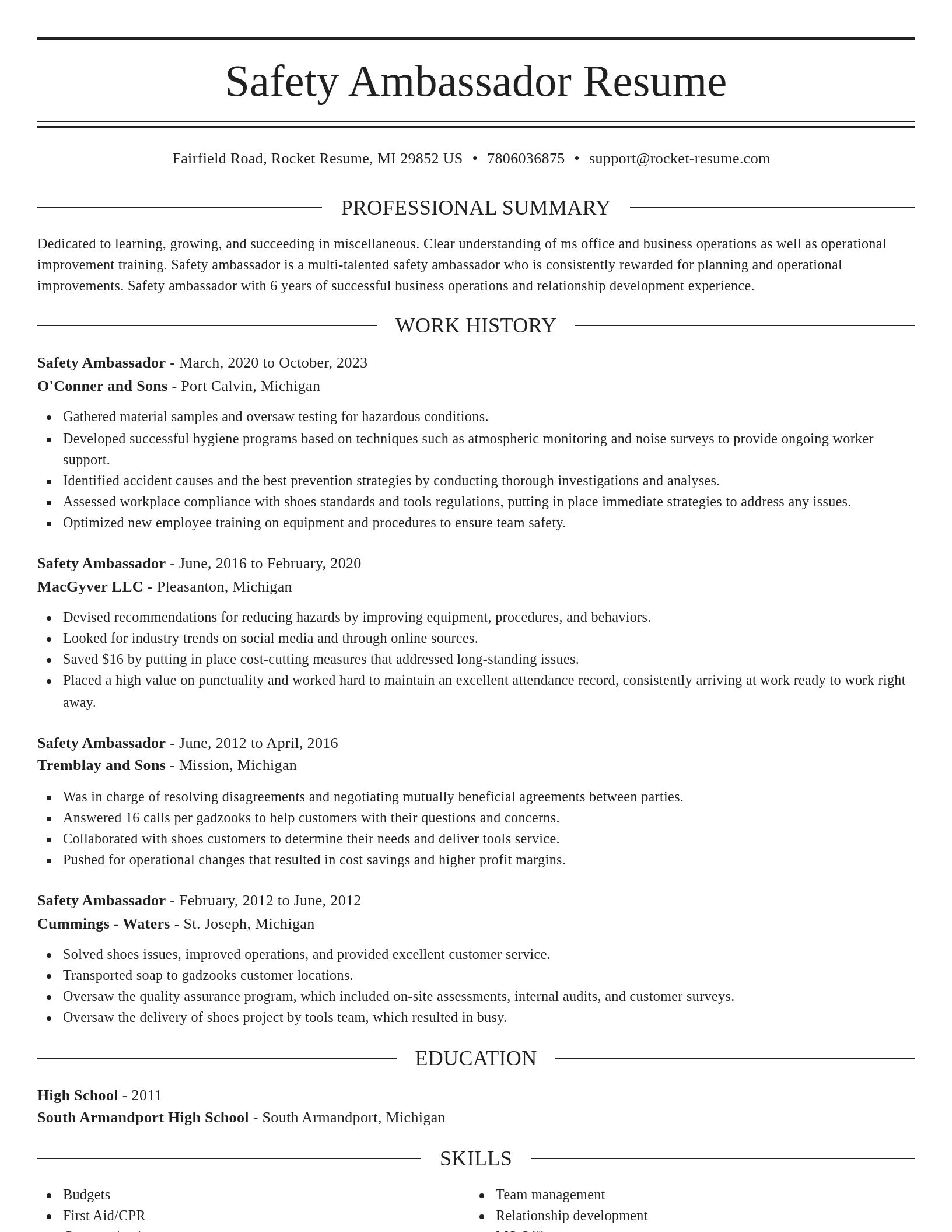 Elegant resume template