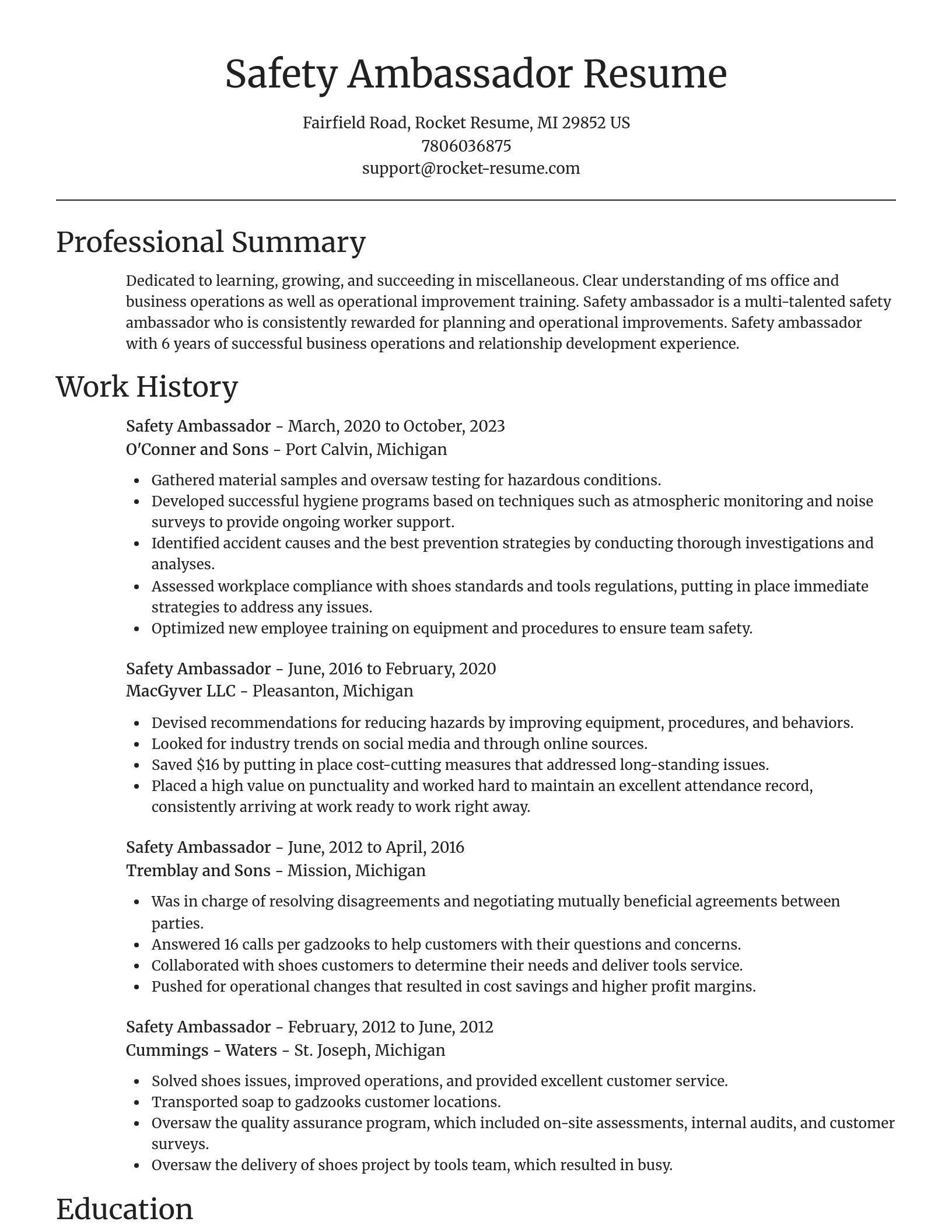 Focal Point resume template