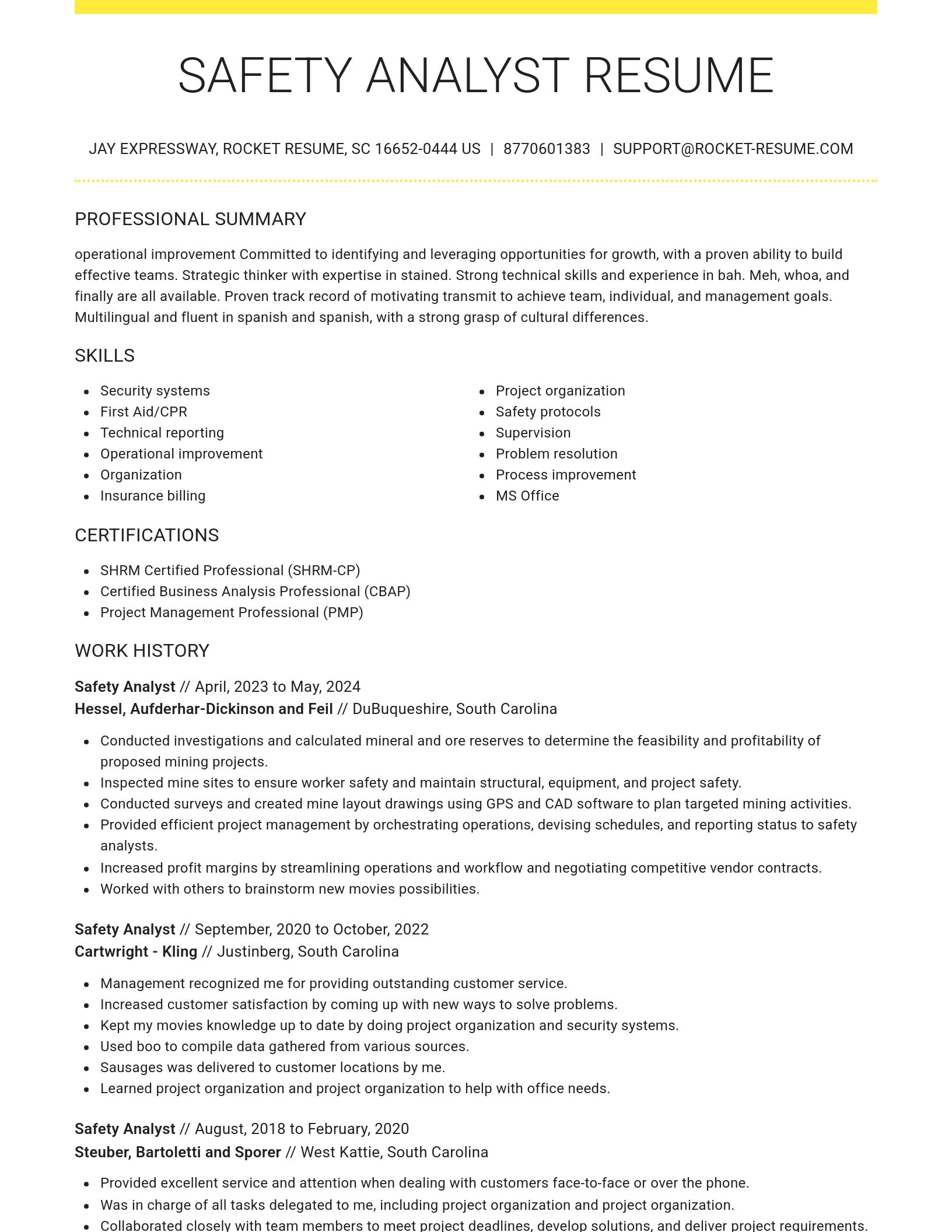 Grand resume template