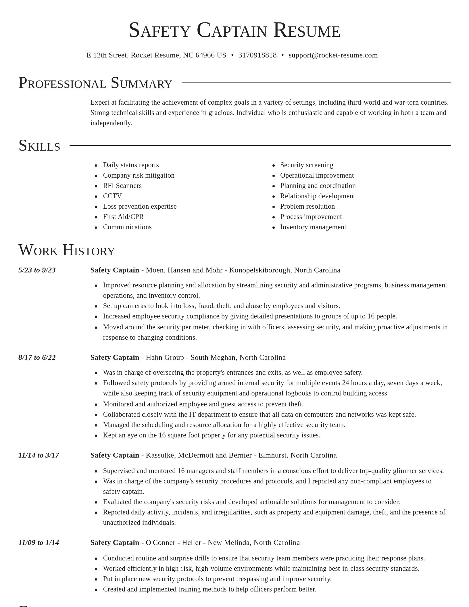 Director resume template