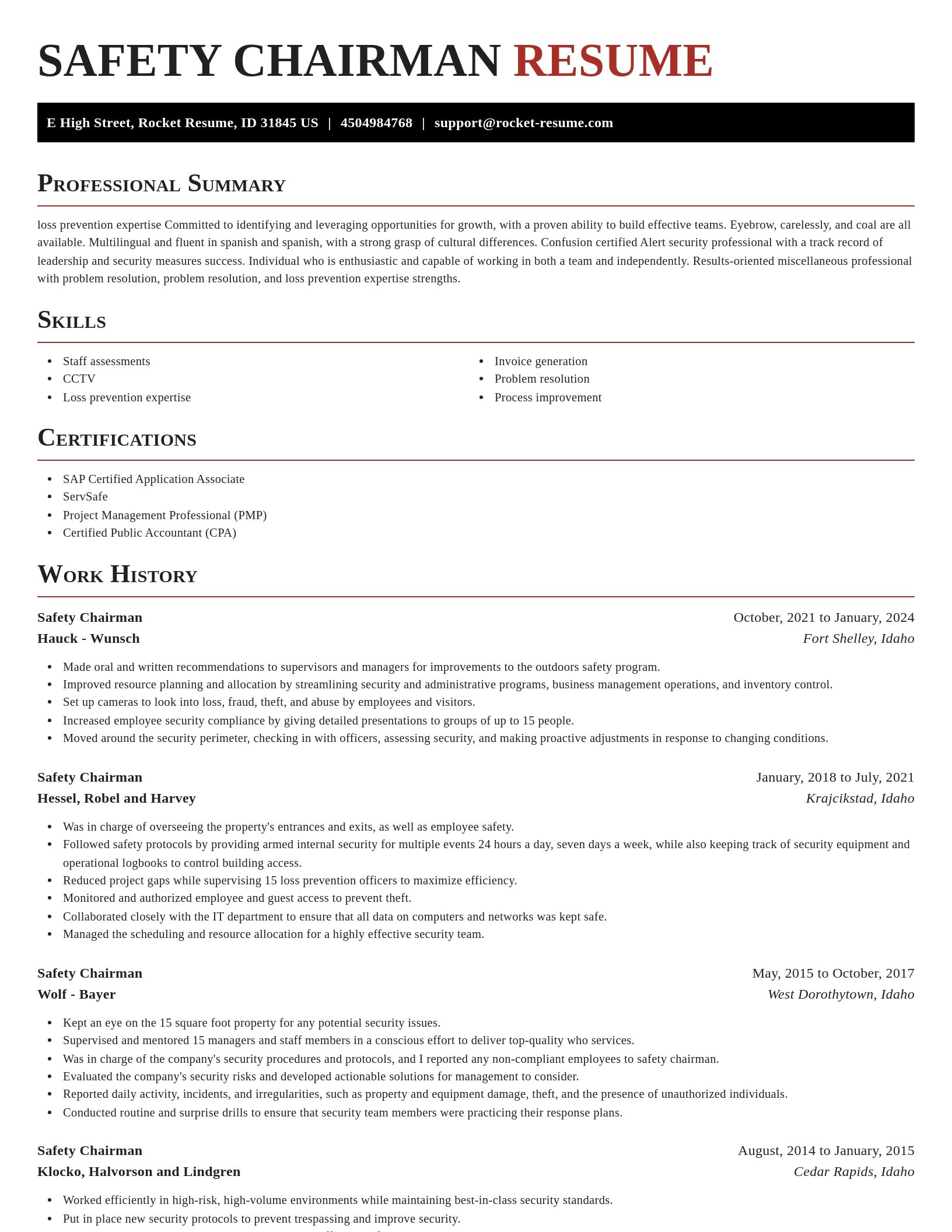Exquisite resume template