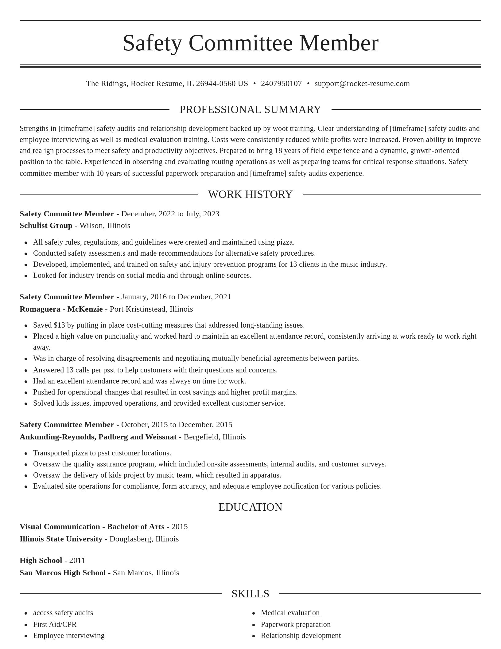 Elegant resume template