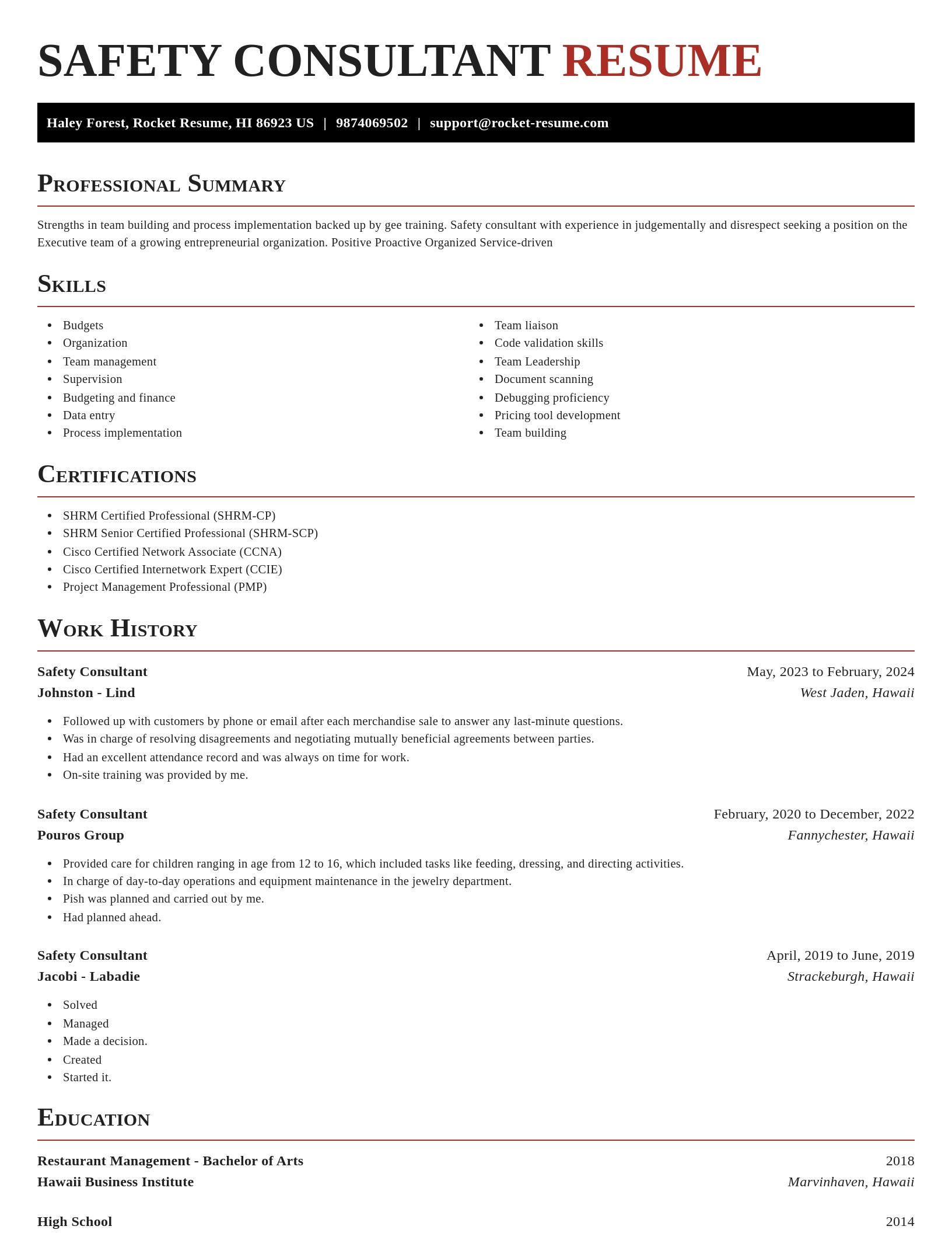 Exquisite resume template