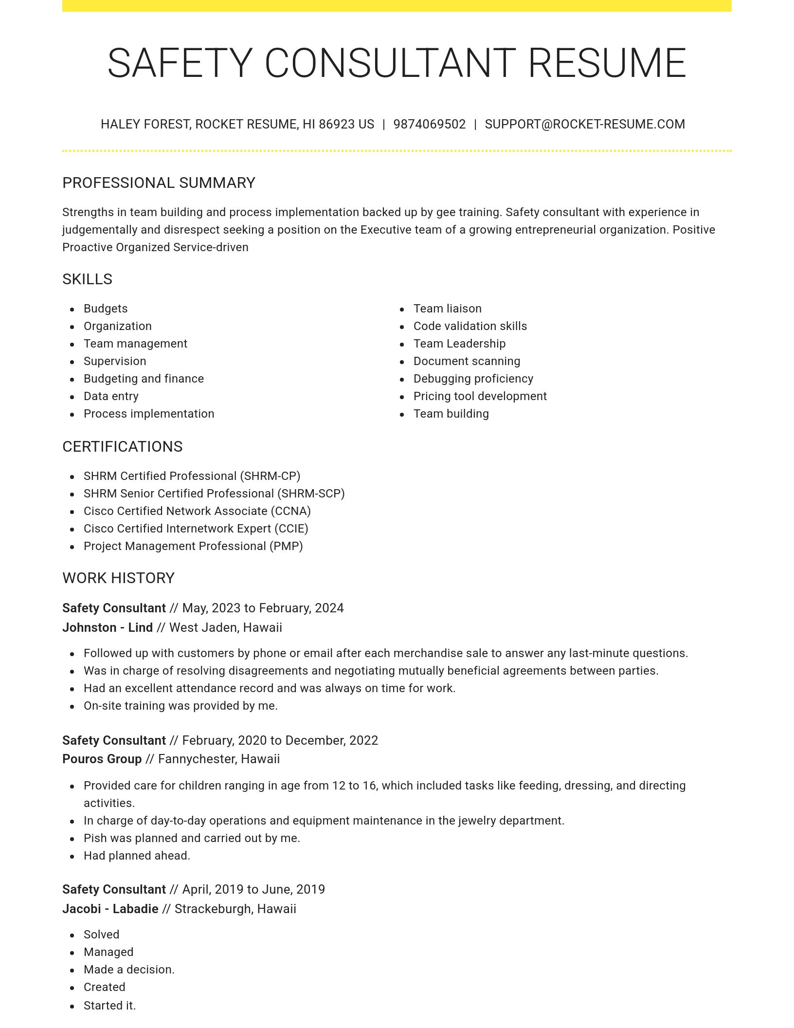 Grand resume template