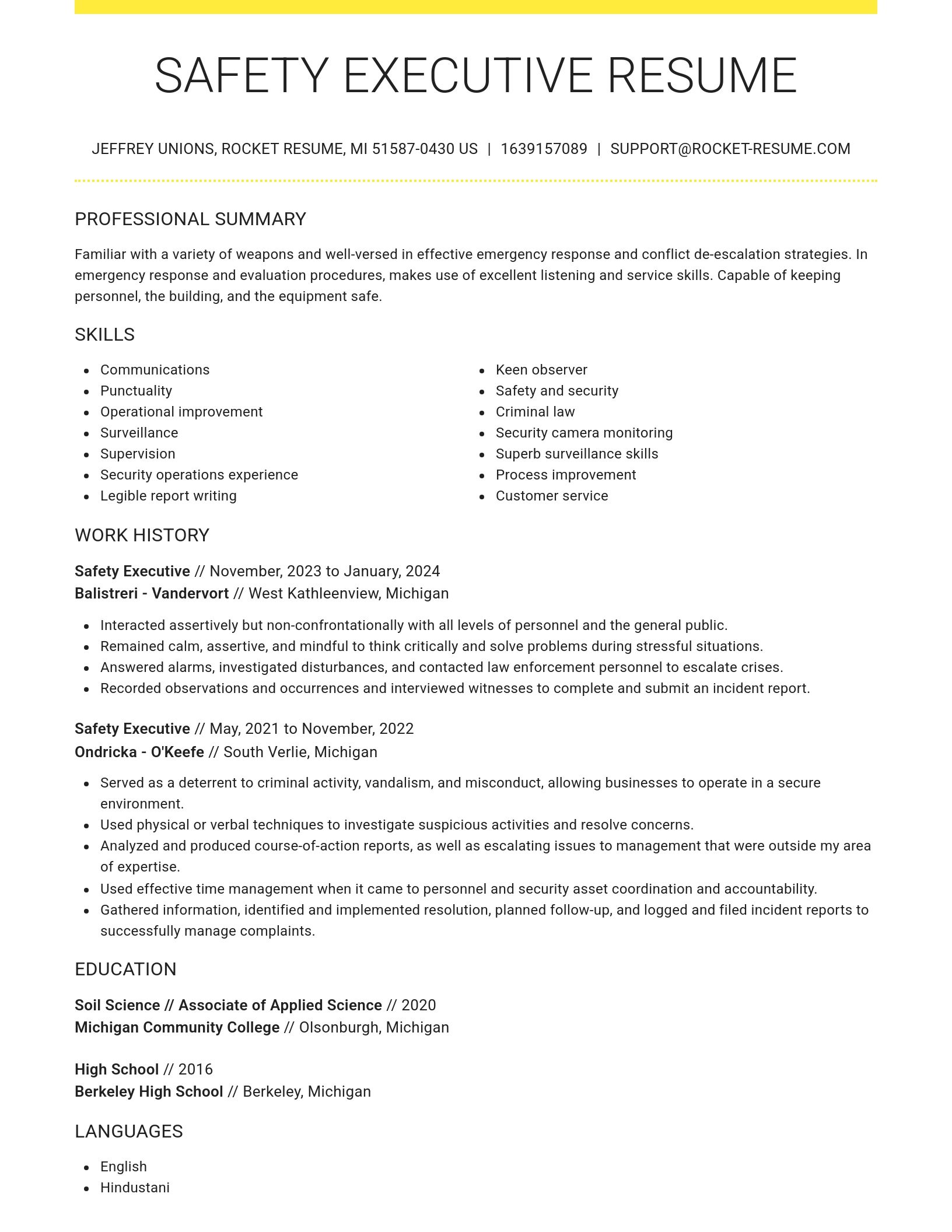 Grand resume template