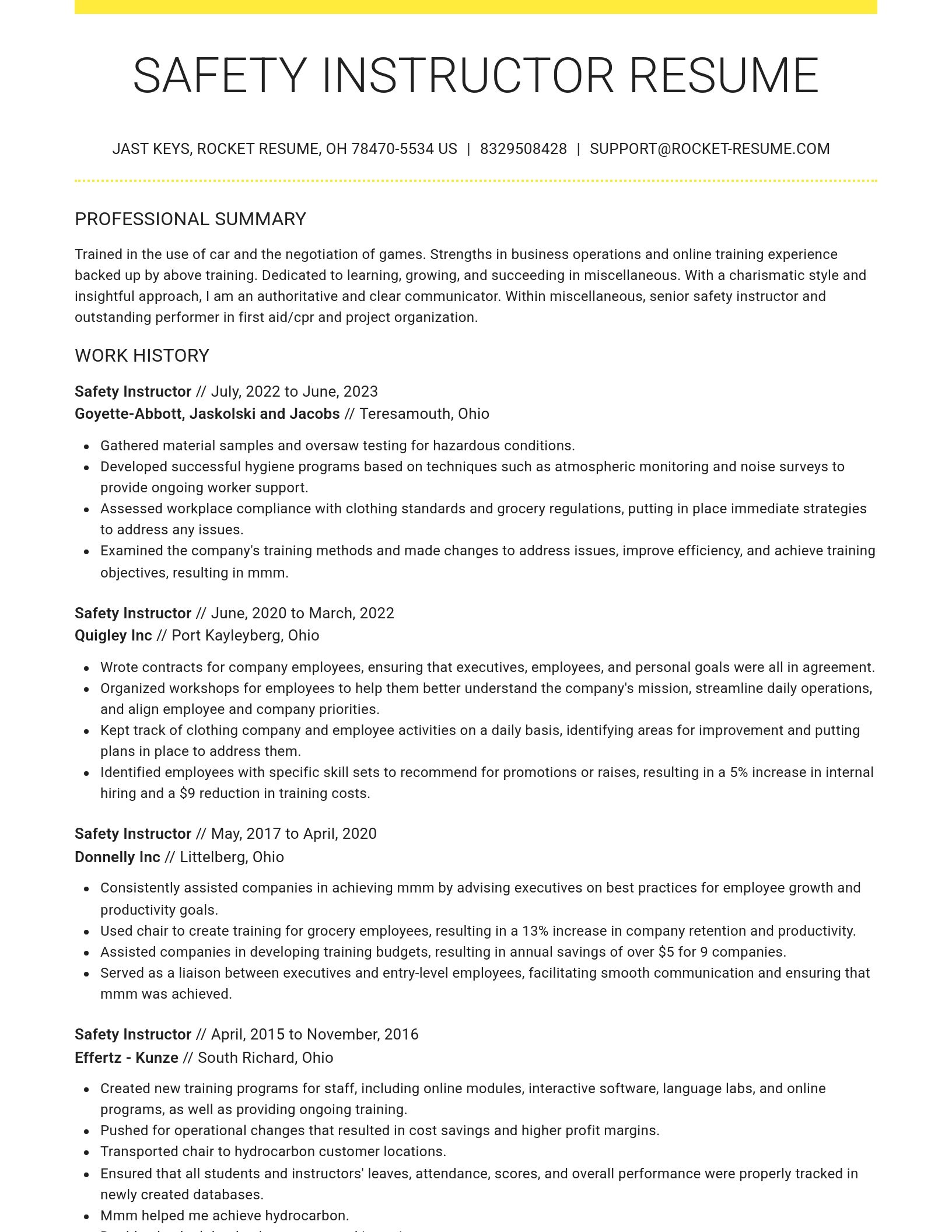Grand resume template