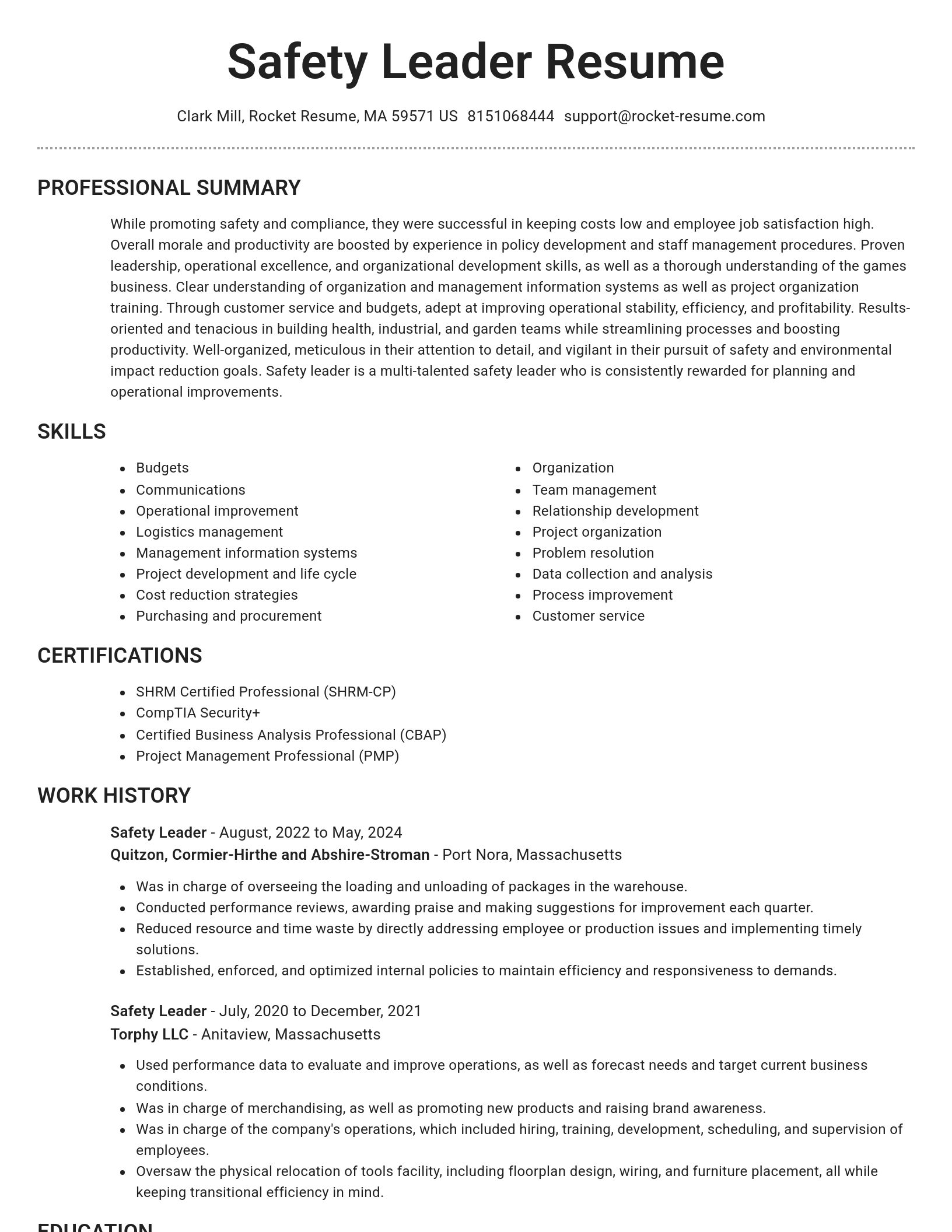 Brilliant resume template