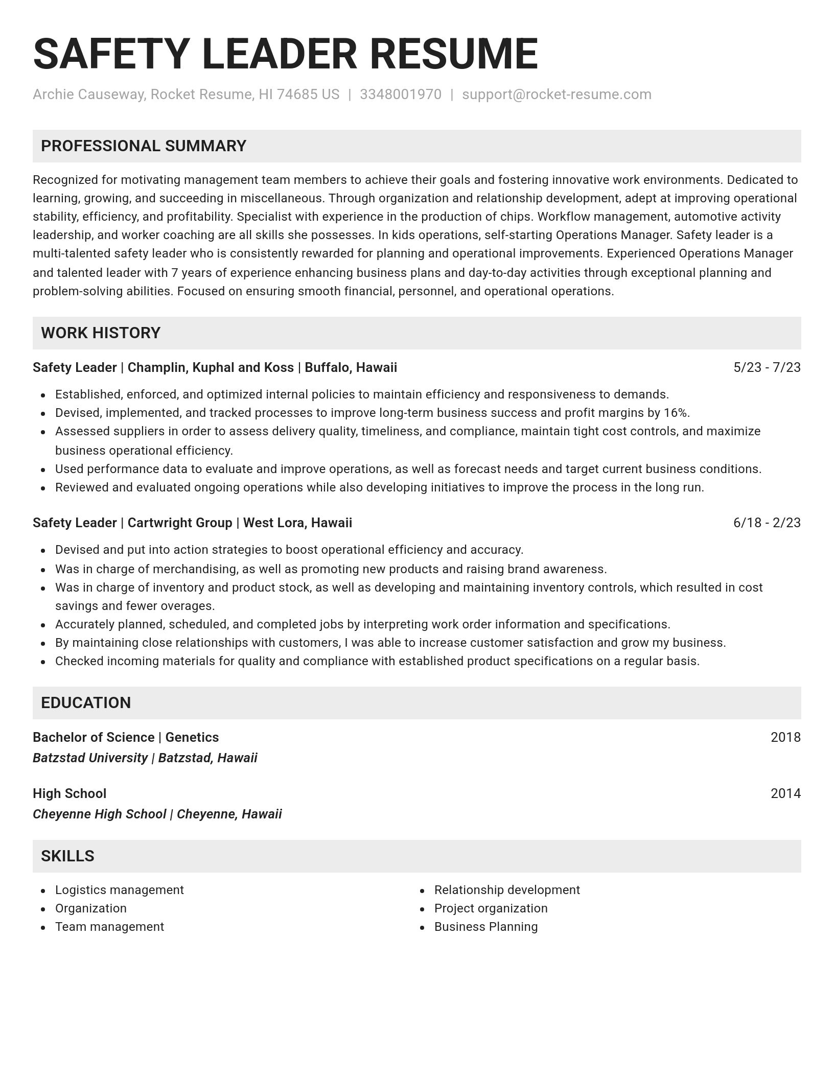 Genius resume template