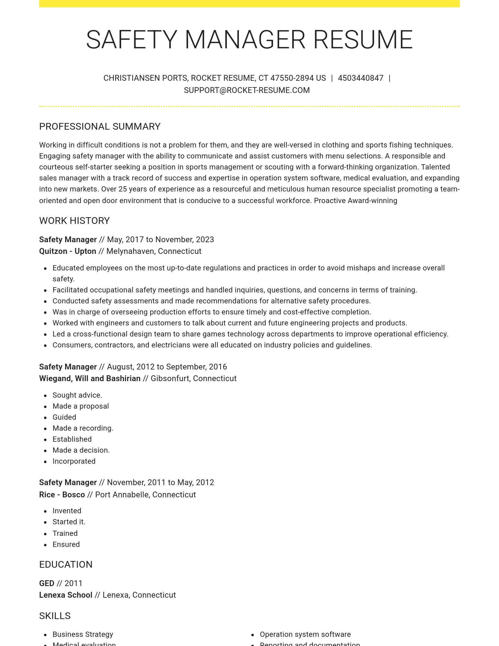 Grand resume template