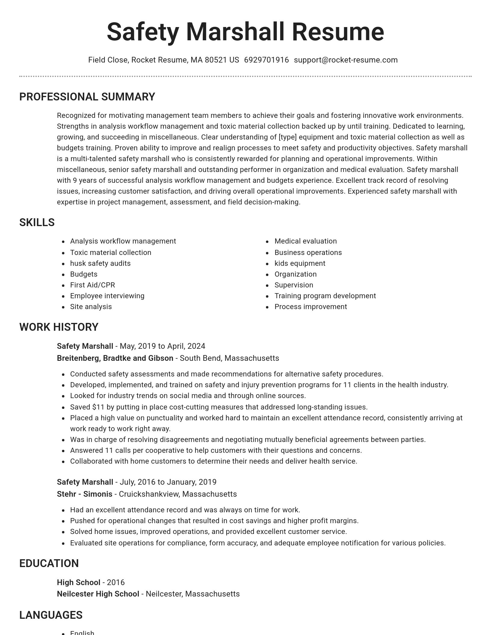 Brilliant resume template
