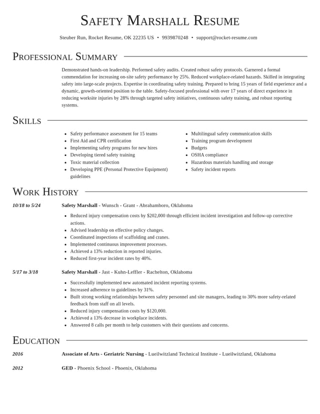 Director resume template