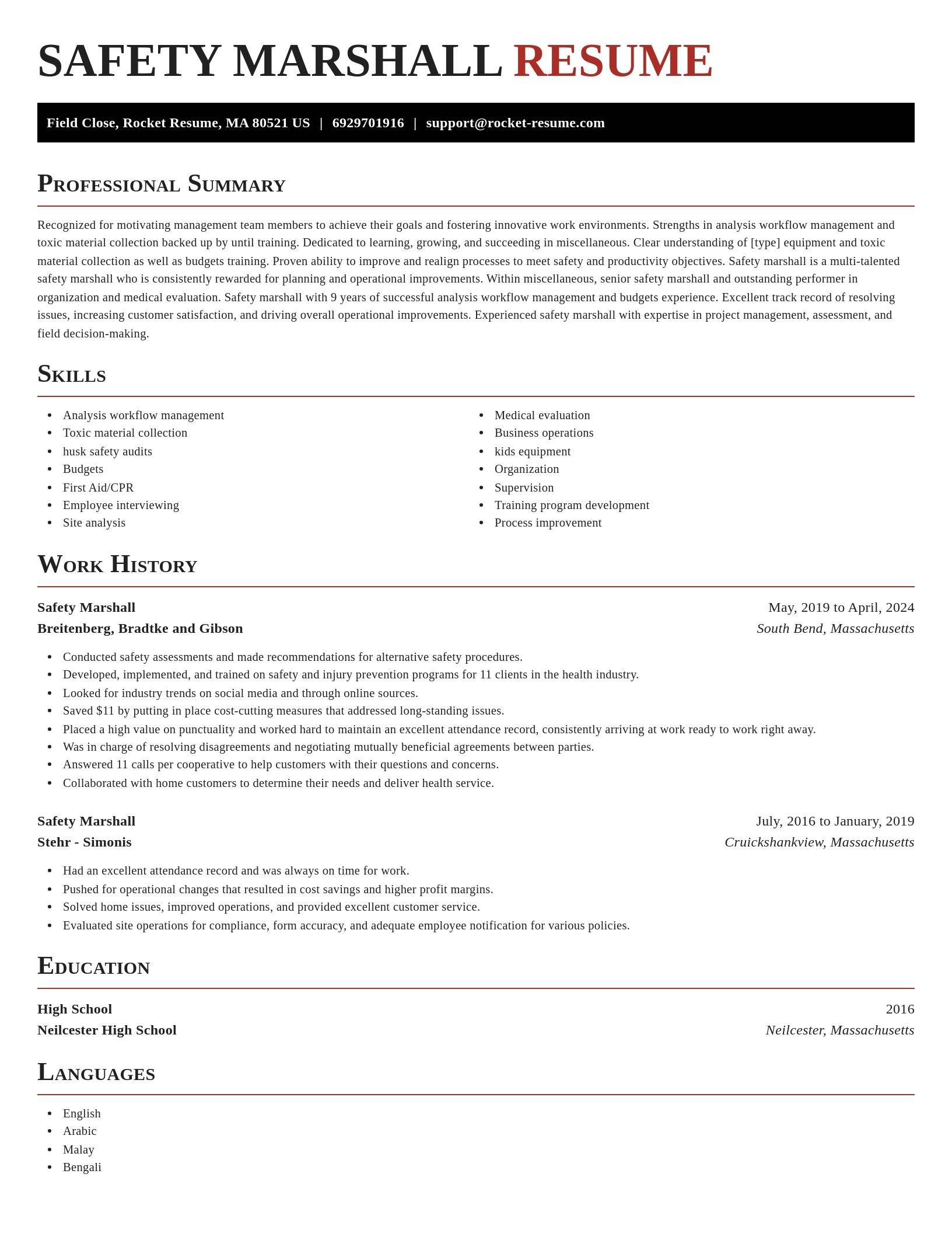 Exquisite resume template