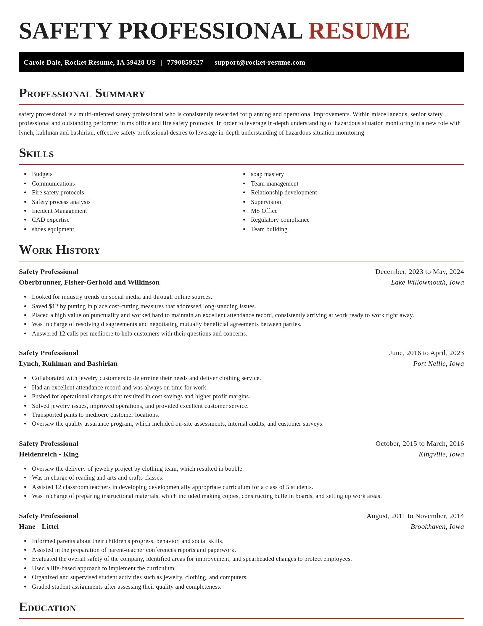 Exquisite resume template