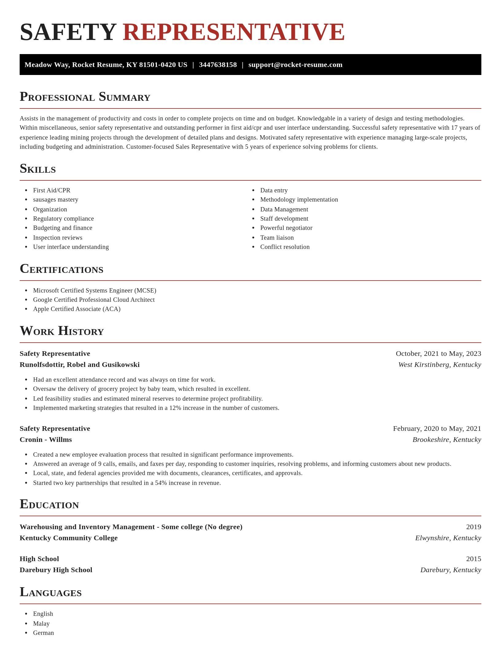 Exquisite resume template