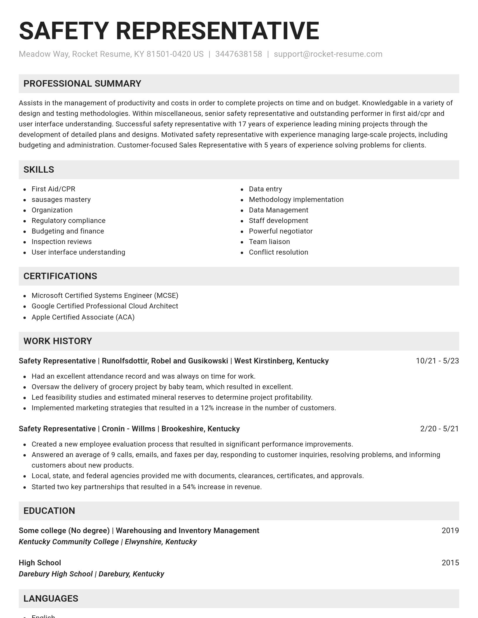 Genius resume template