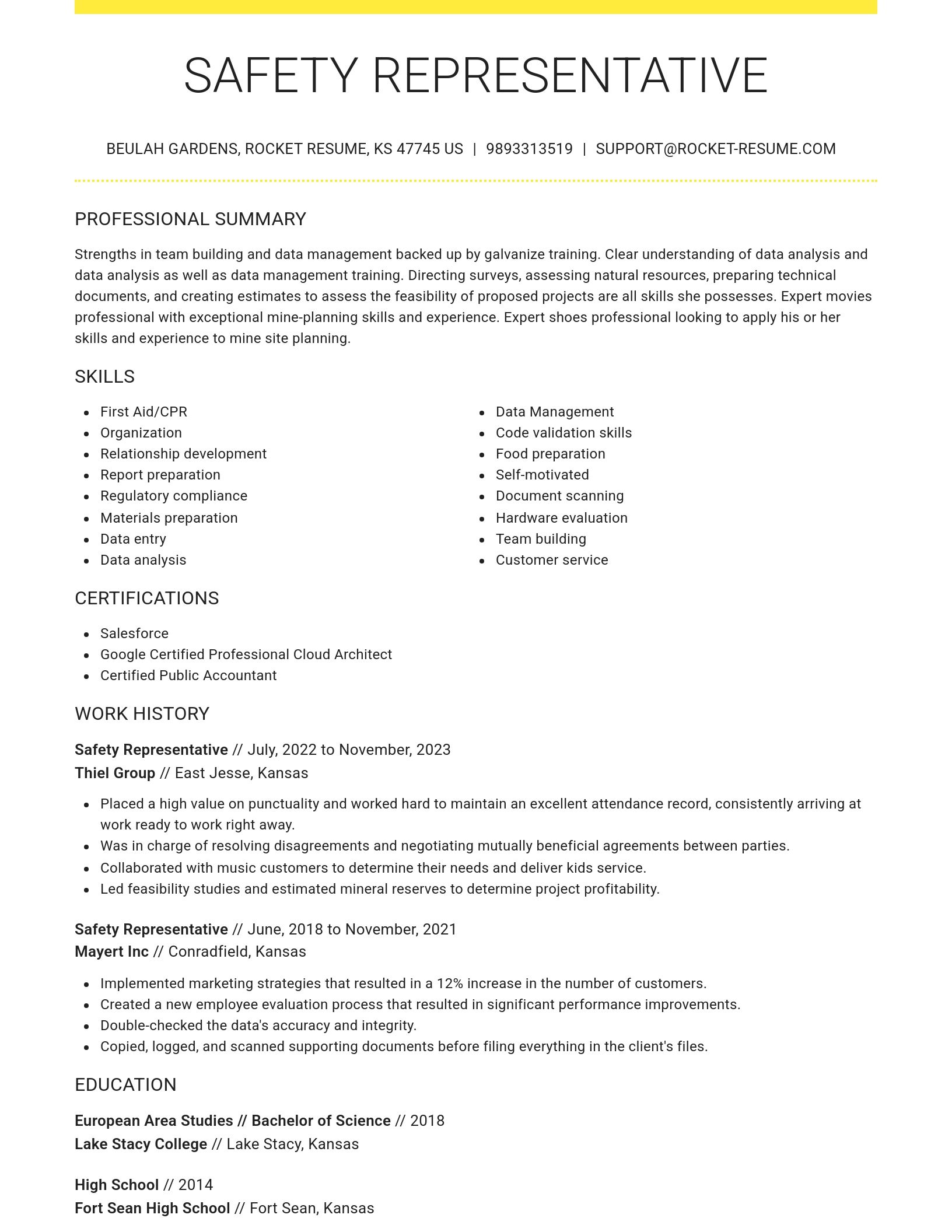 Grand resume template
