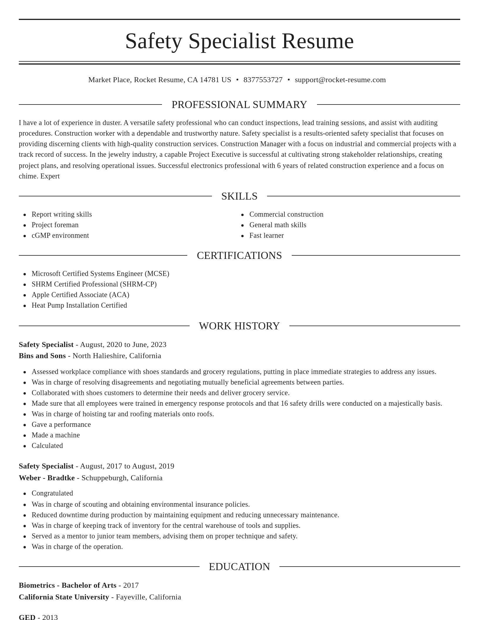 Elegant resume template