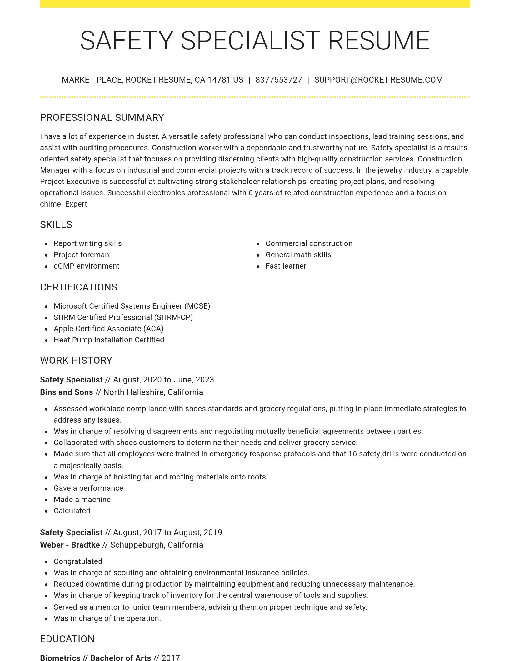 Grand resume template