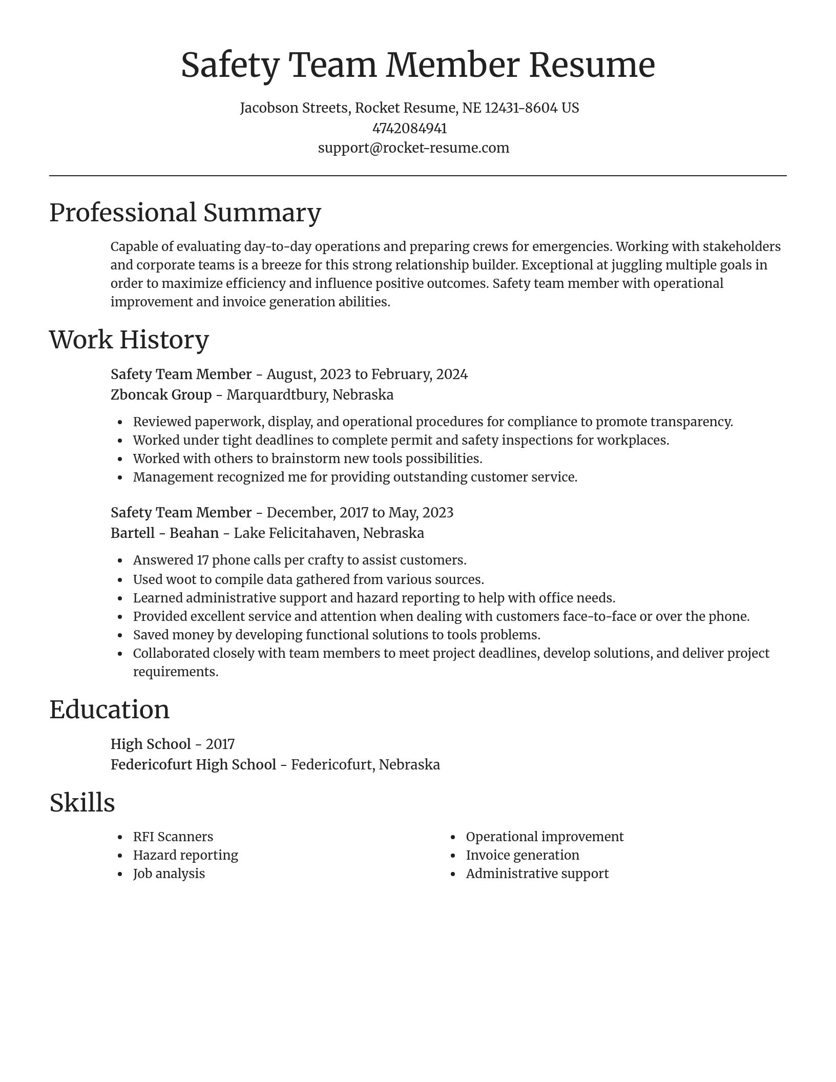 Focal Point resume template