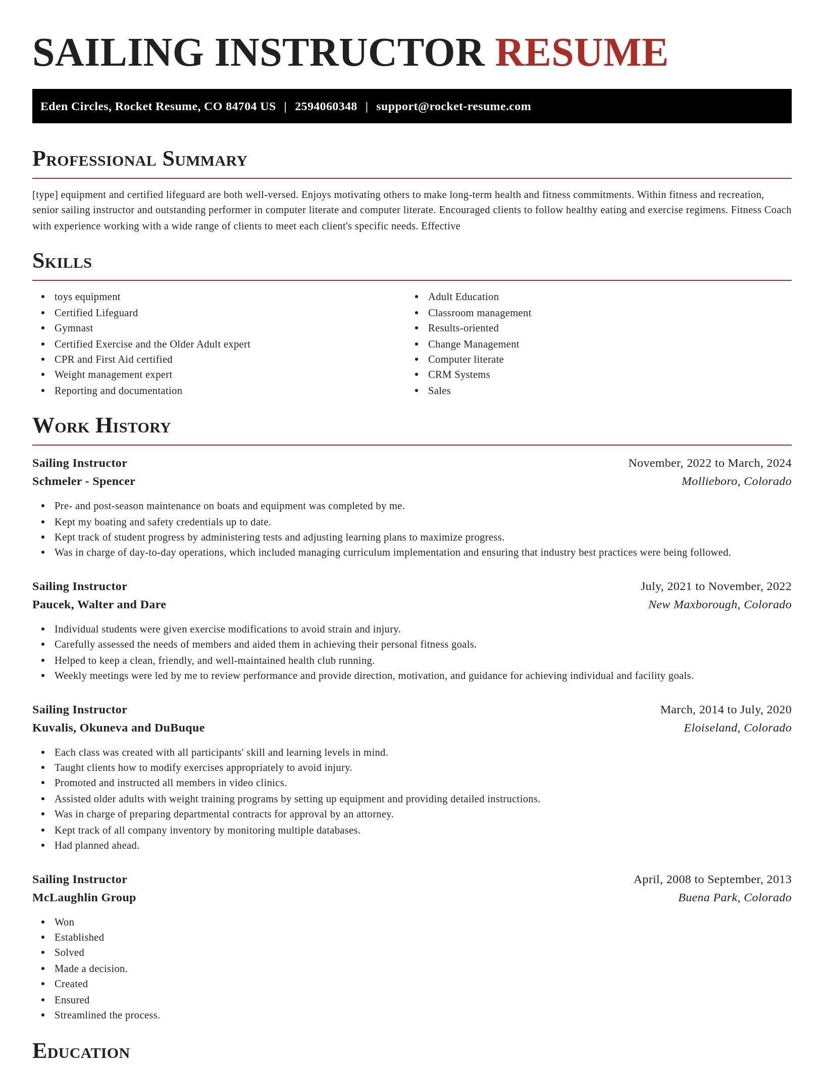 Exquisite resume template