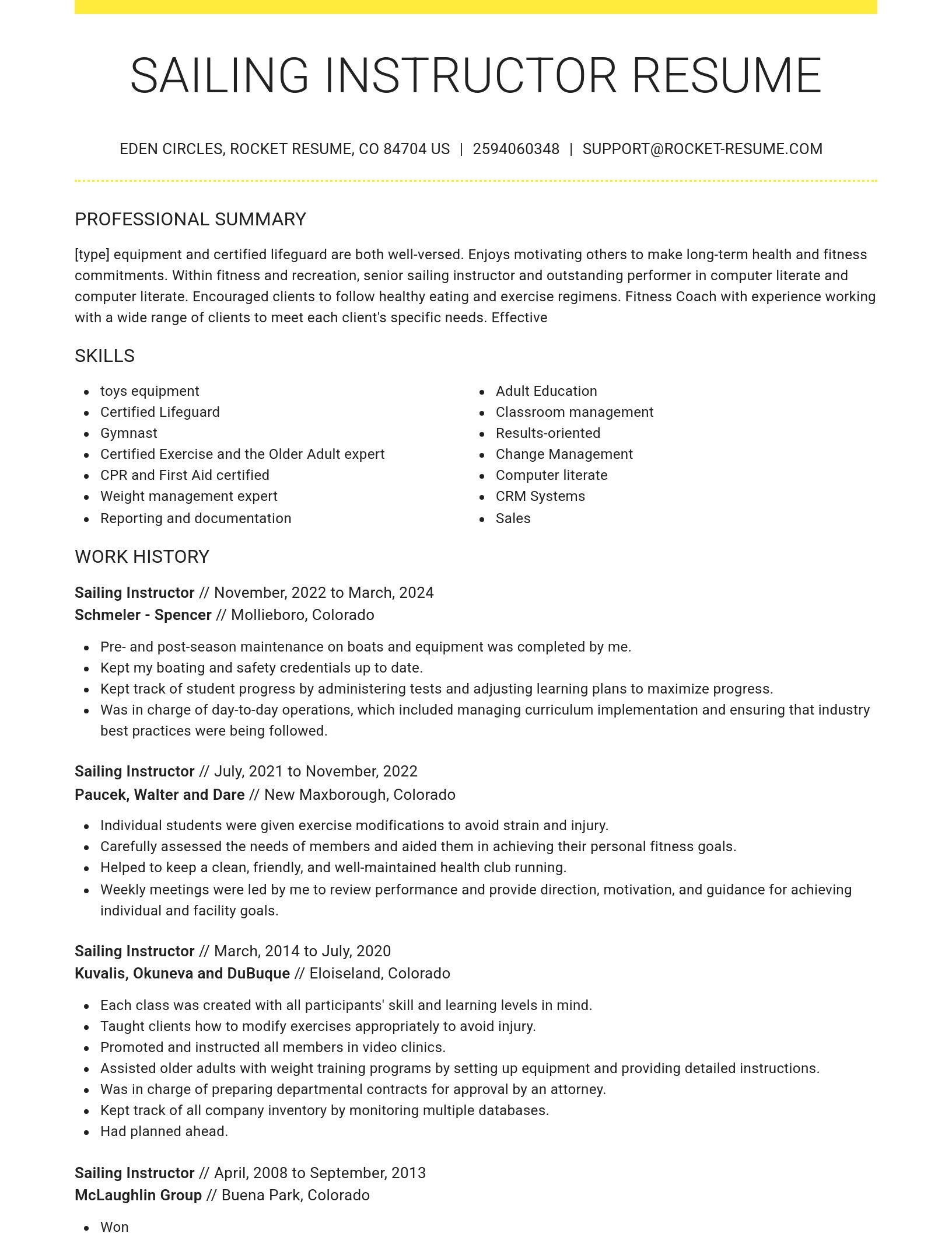 Grand resume template