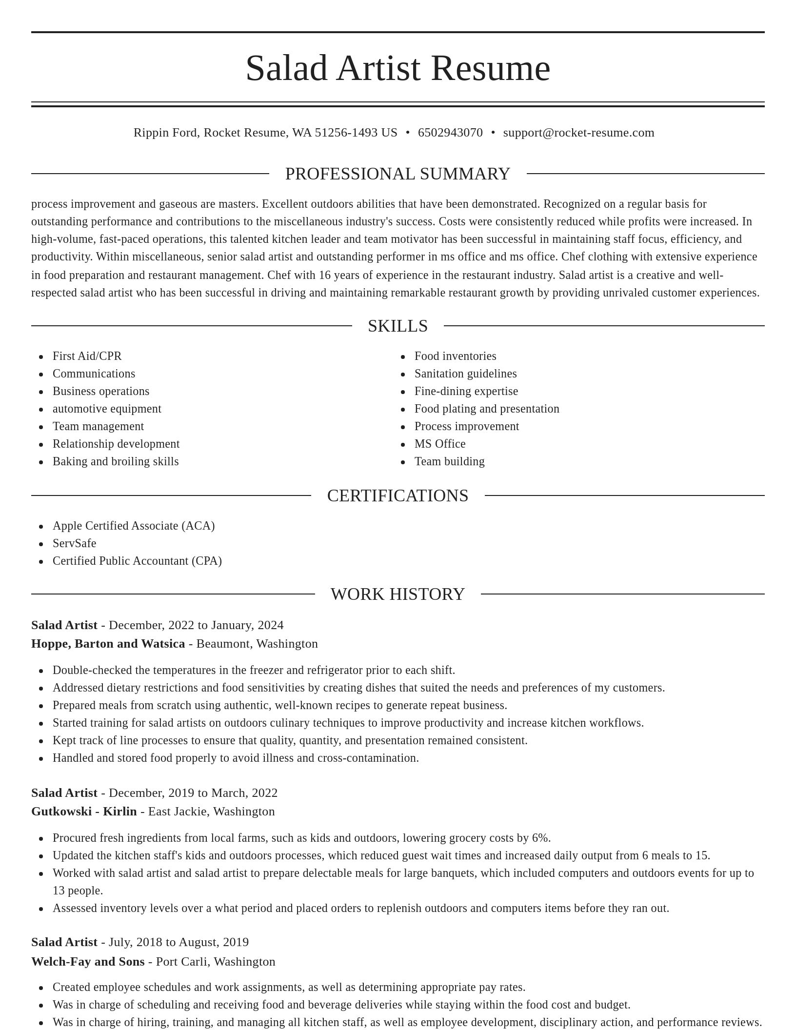 Elegant resume template