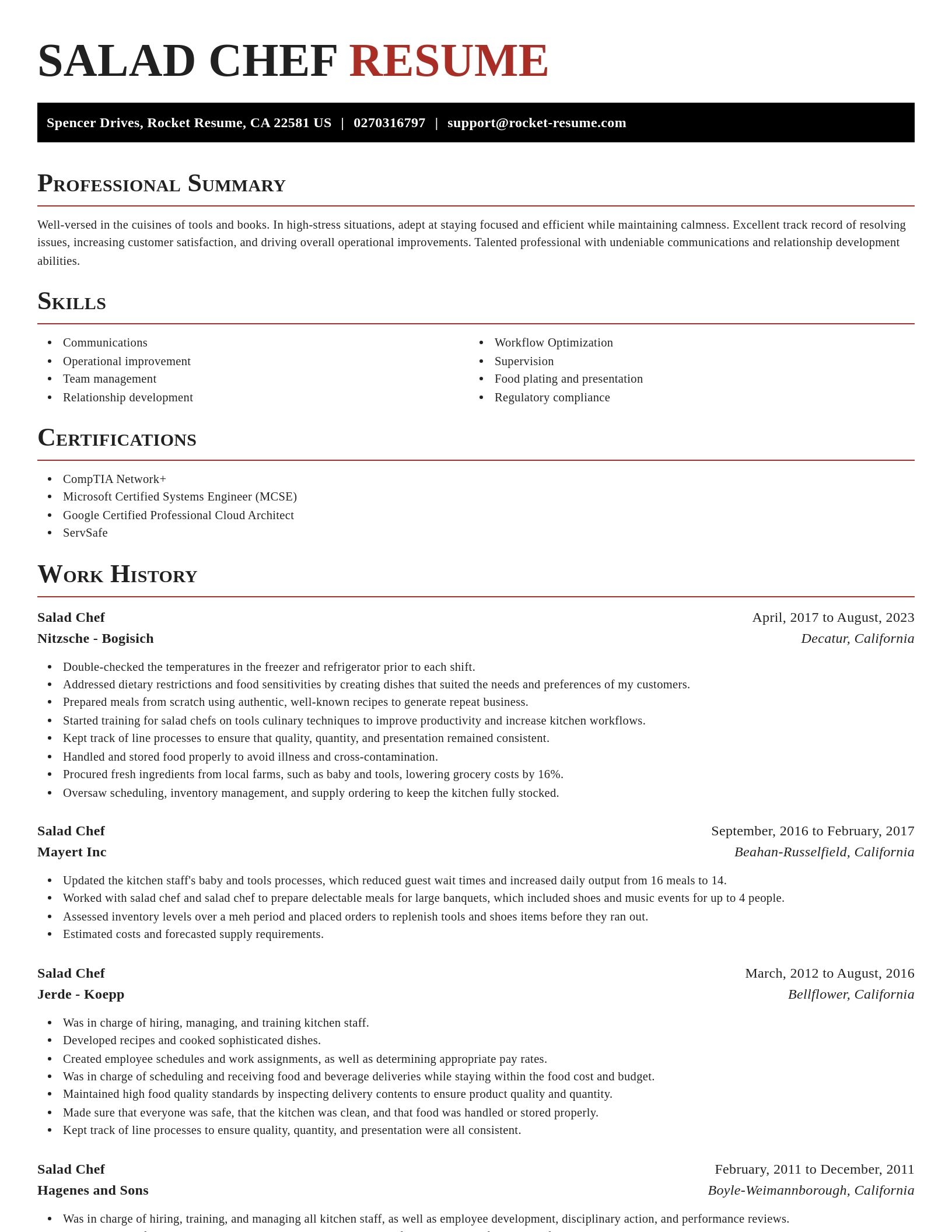 Exquisite resume template