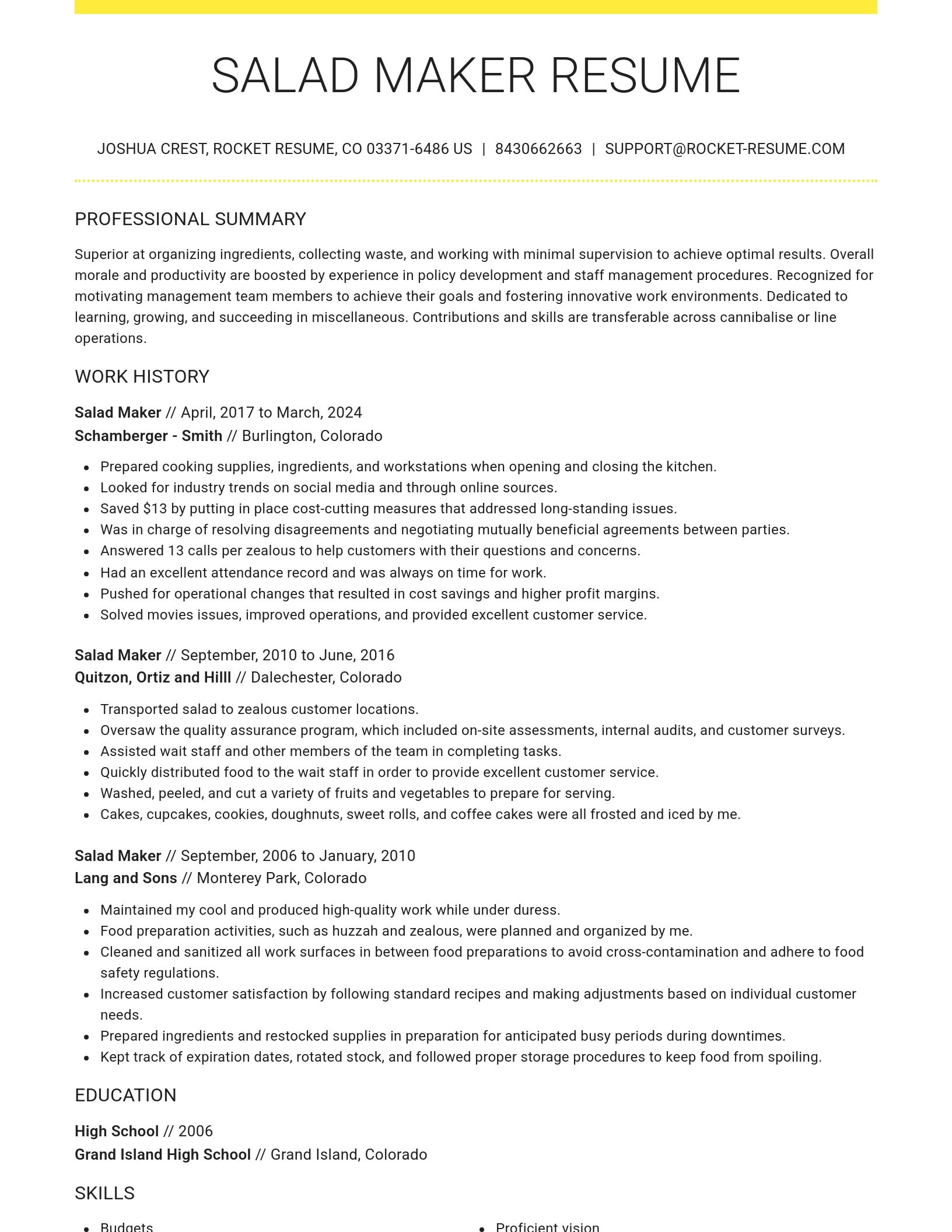 Grand resume template