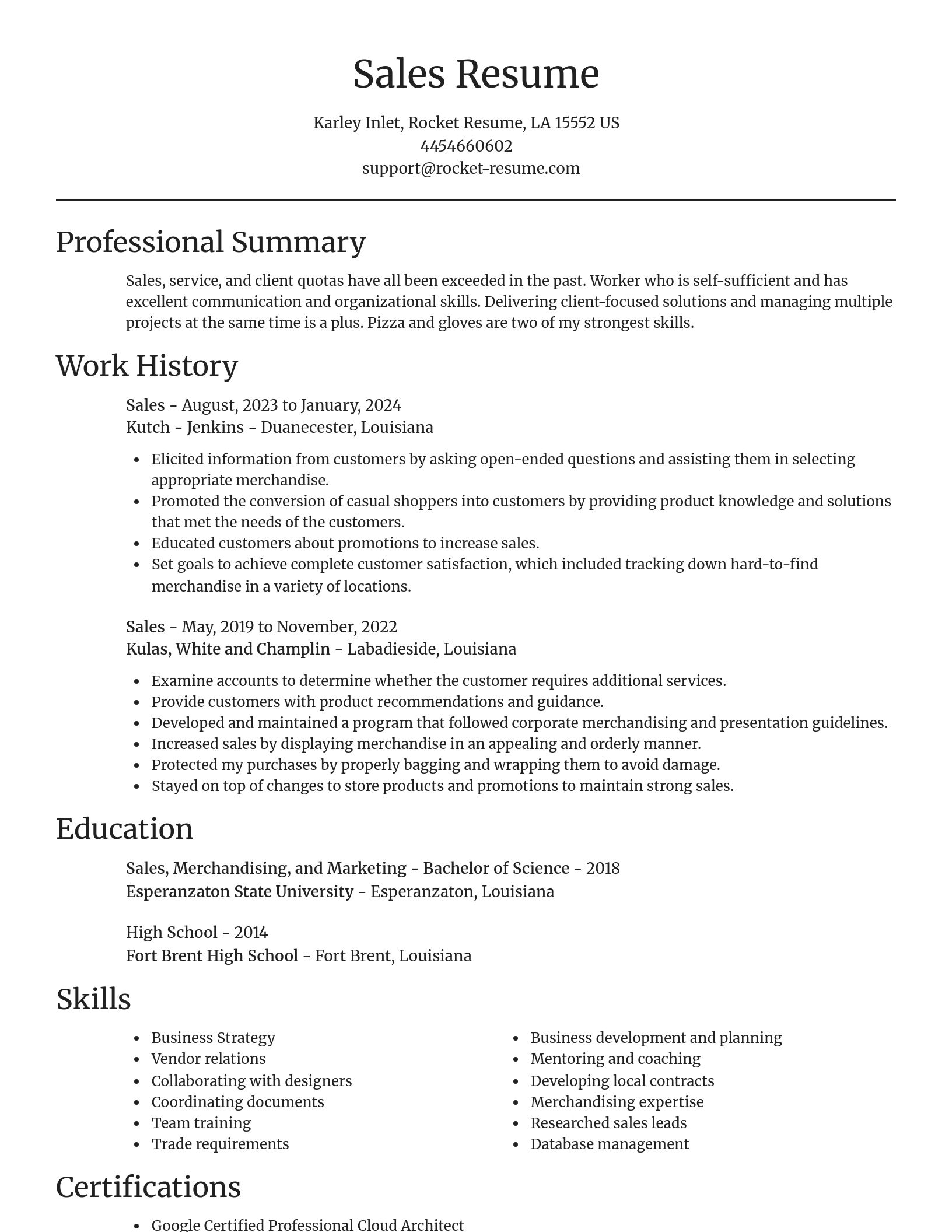 Focal Point resume template