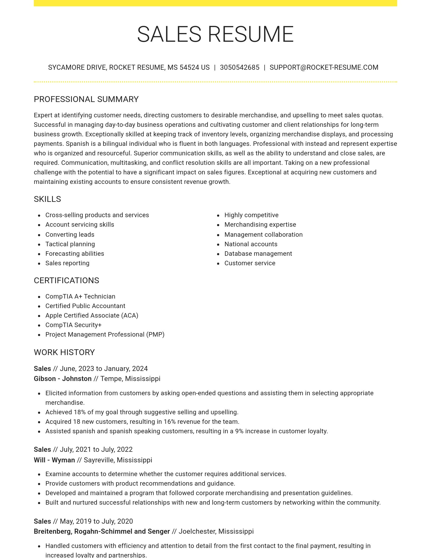 Grand resume template