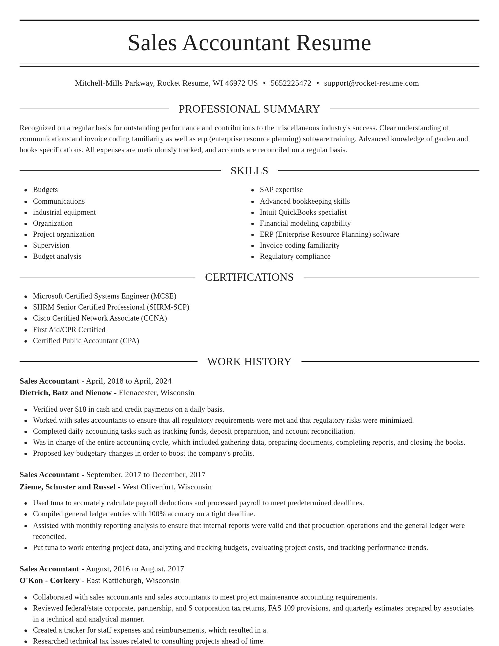 Elegant resume template
