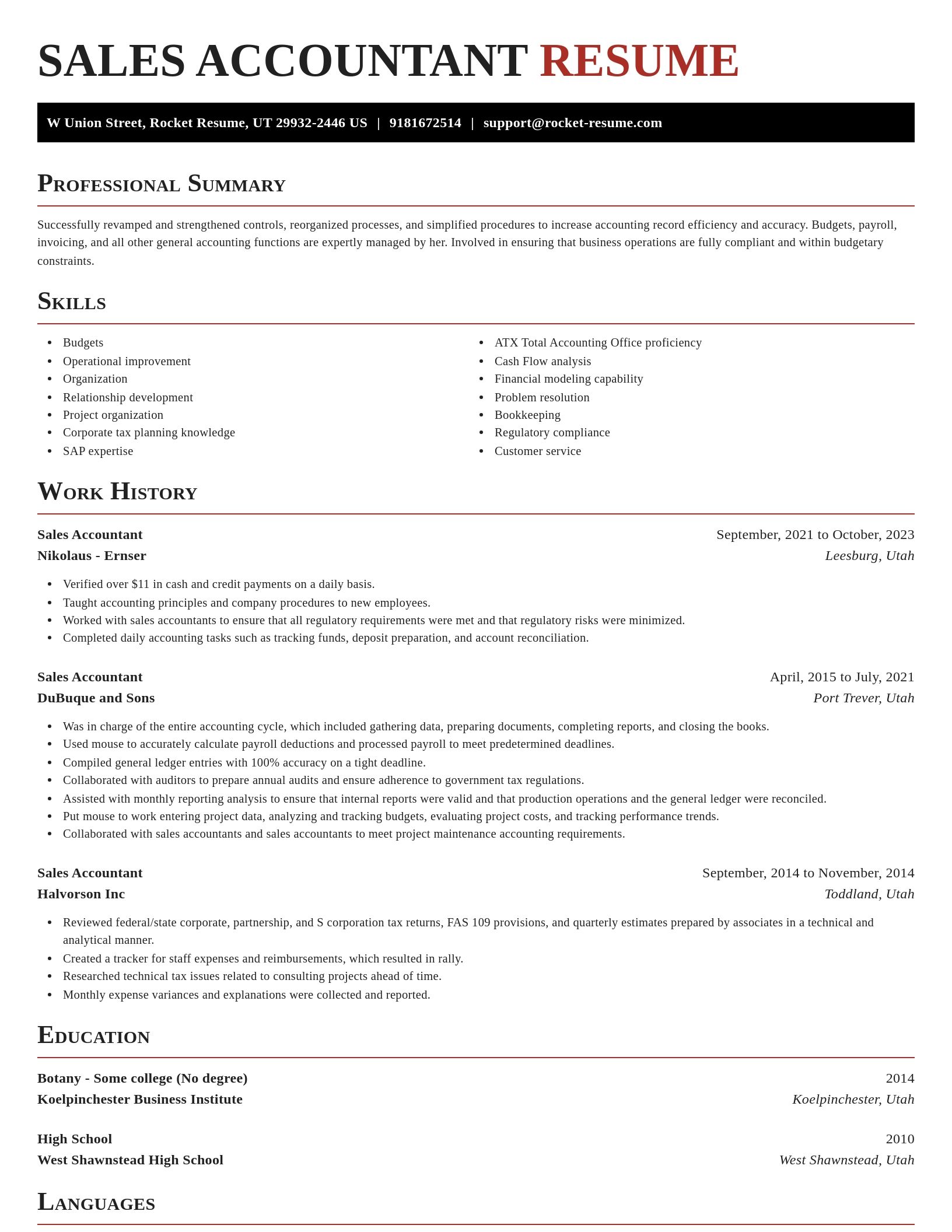 Exquisite resume template
