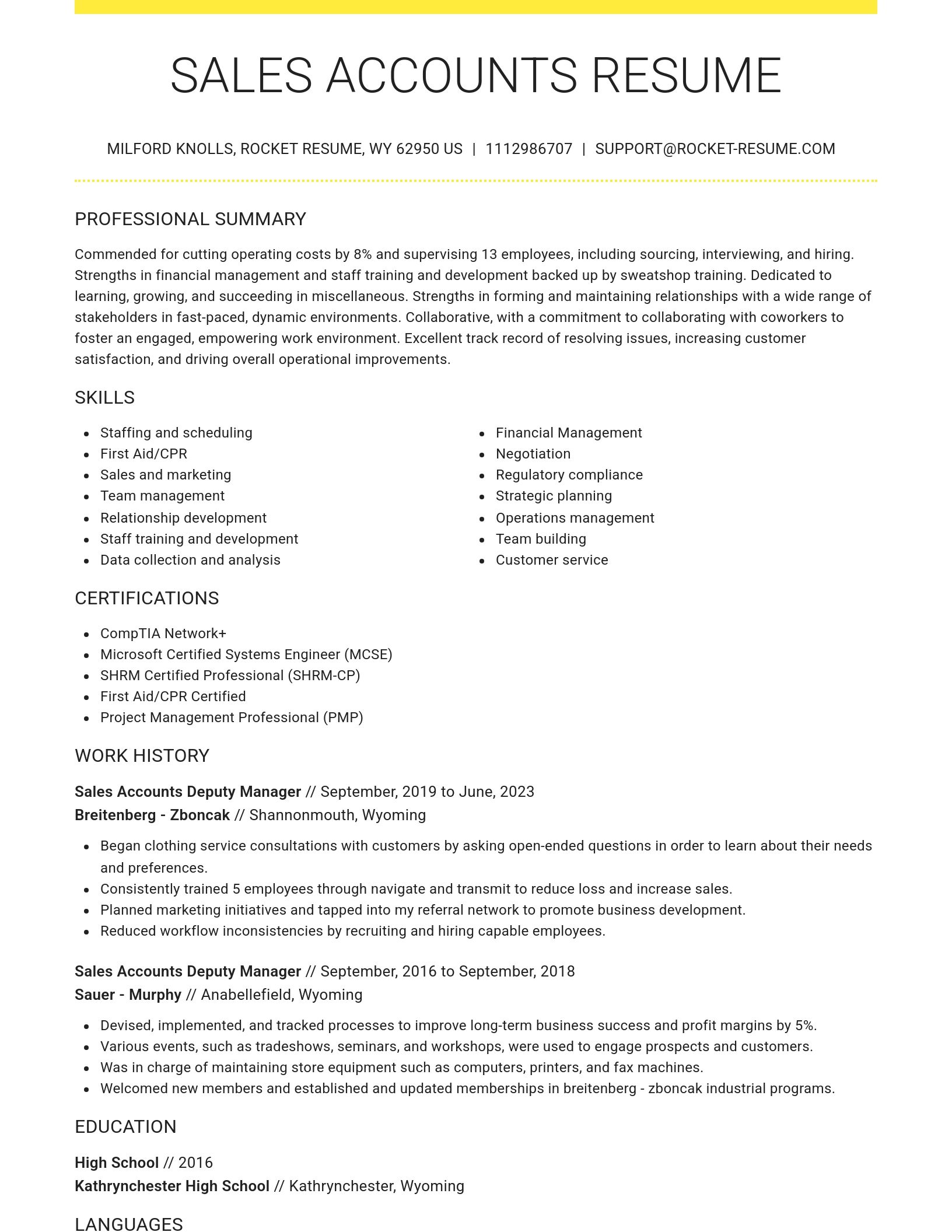 Grand resume template