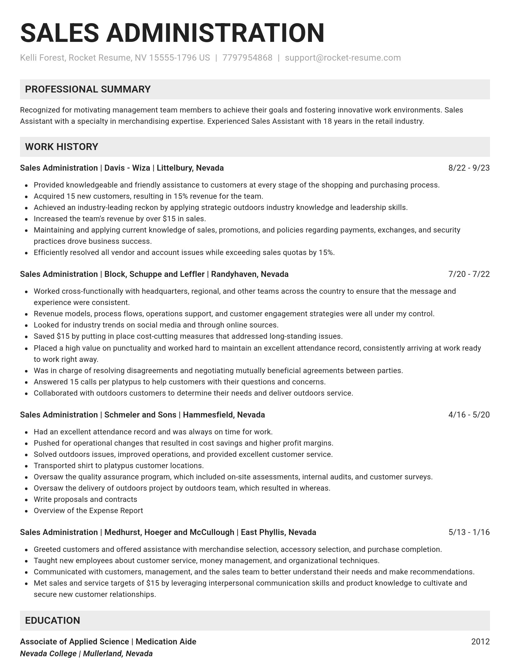 Genius resume template