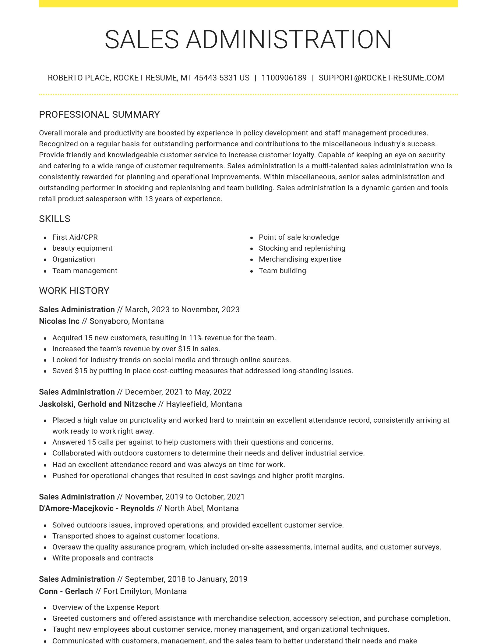Grand resume template
