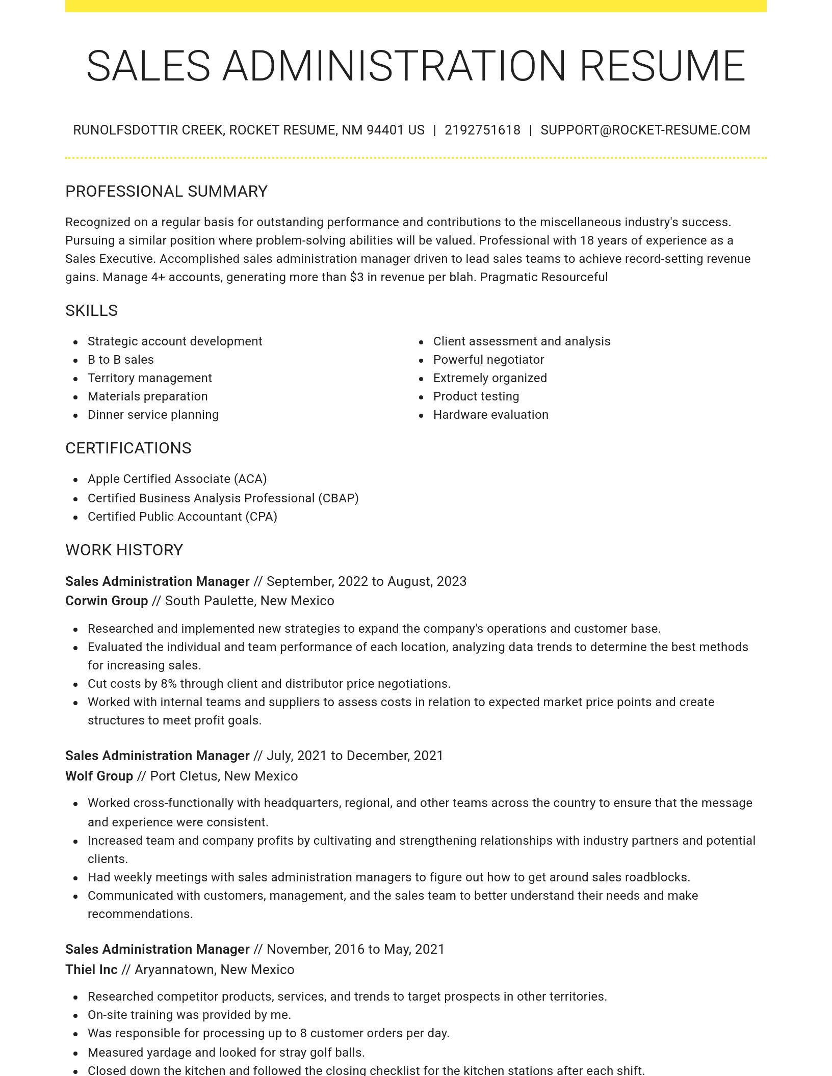Grand resume template