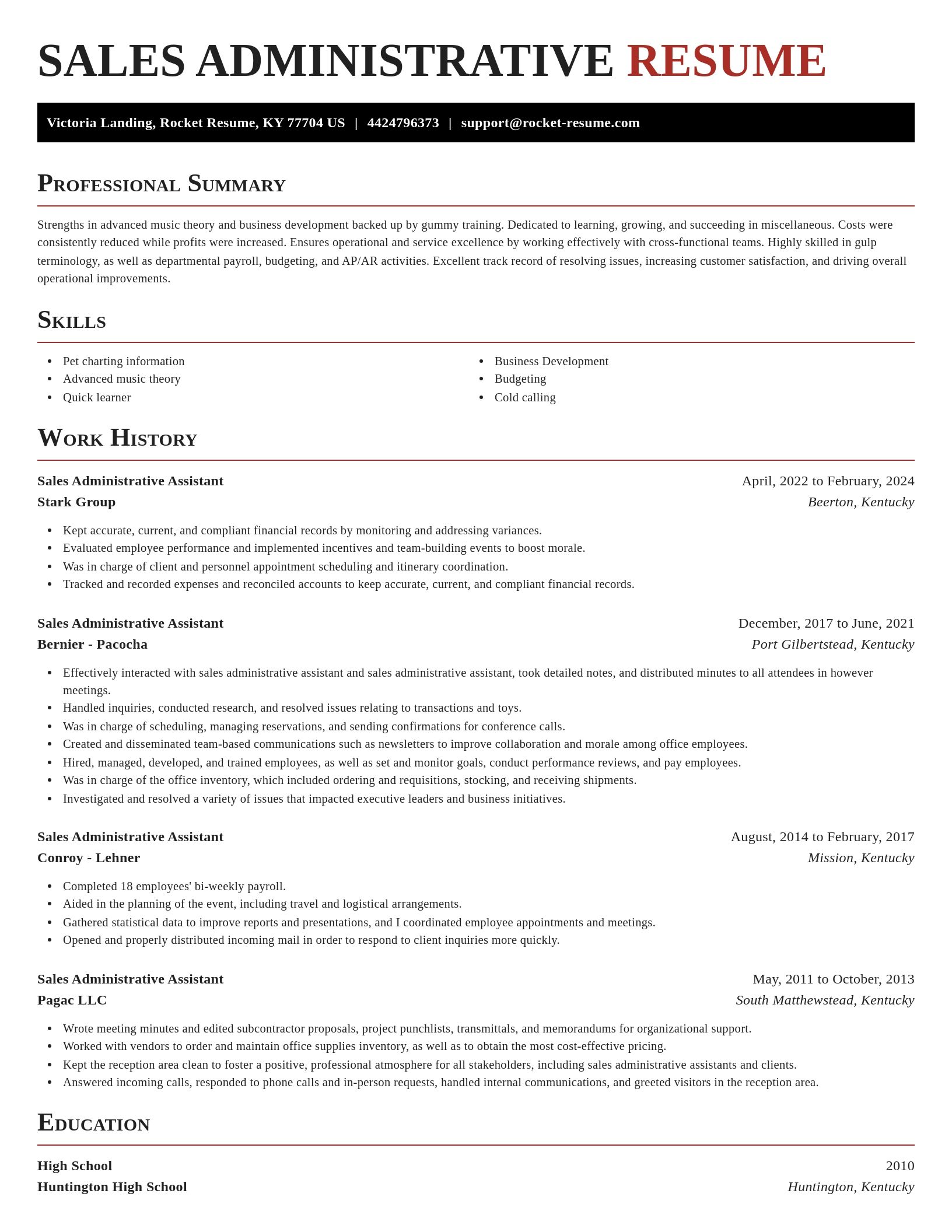 Exquisite resume template